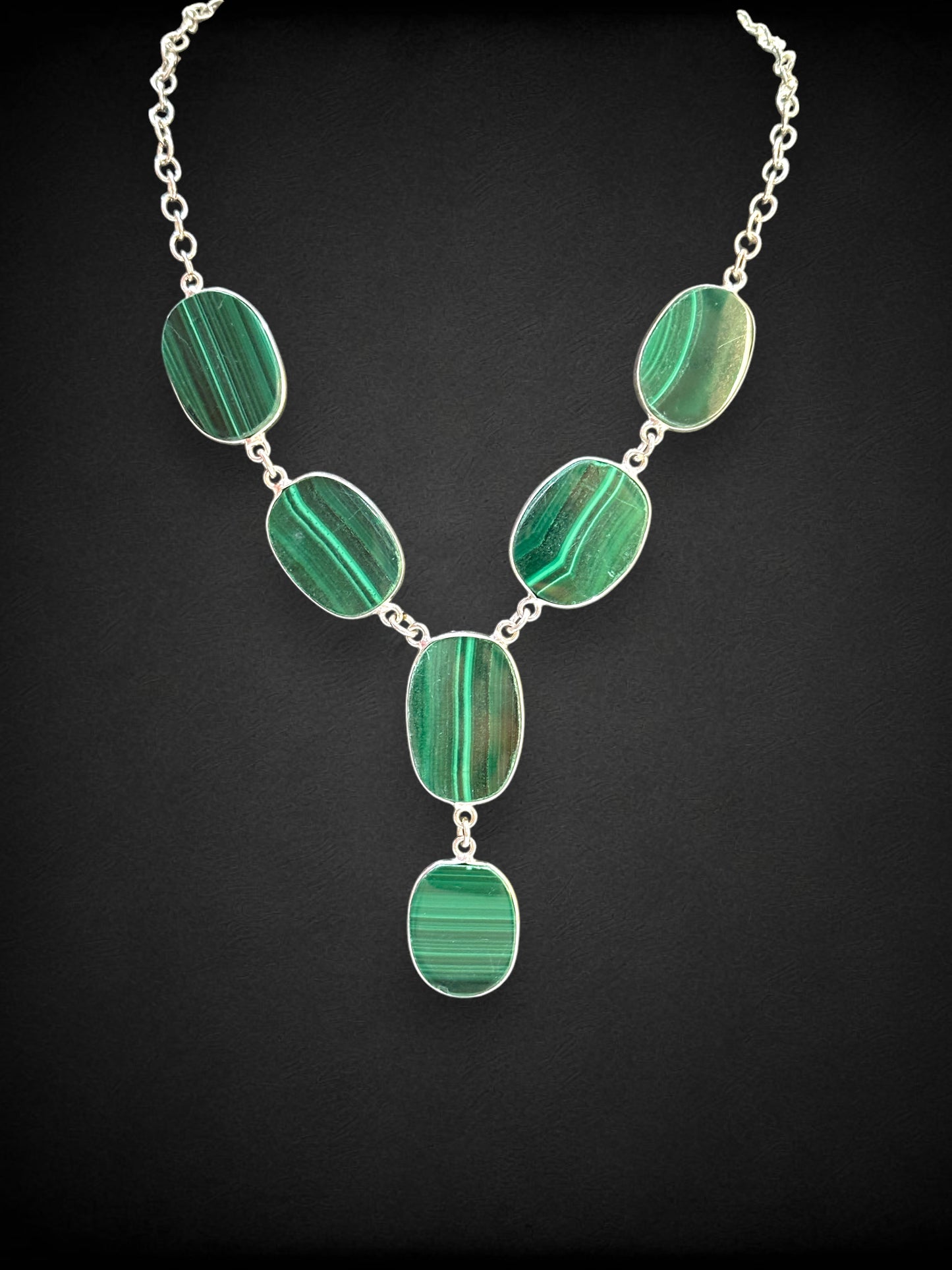 Green Malachite Smooth Boho Necklace