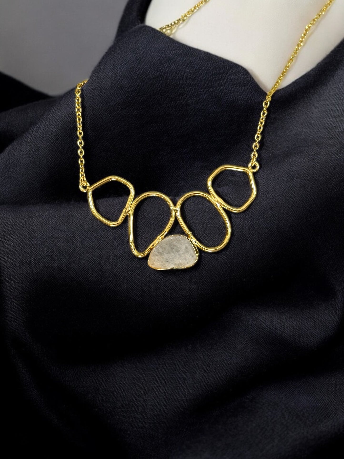 Nira Natural Stone Chain Necklace