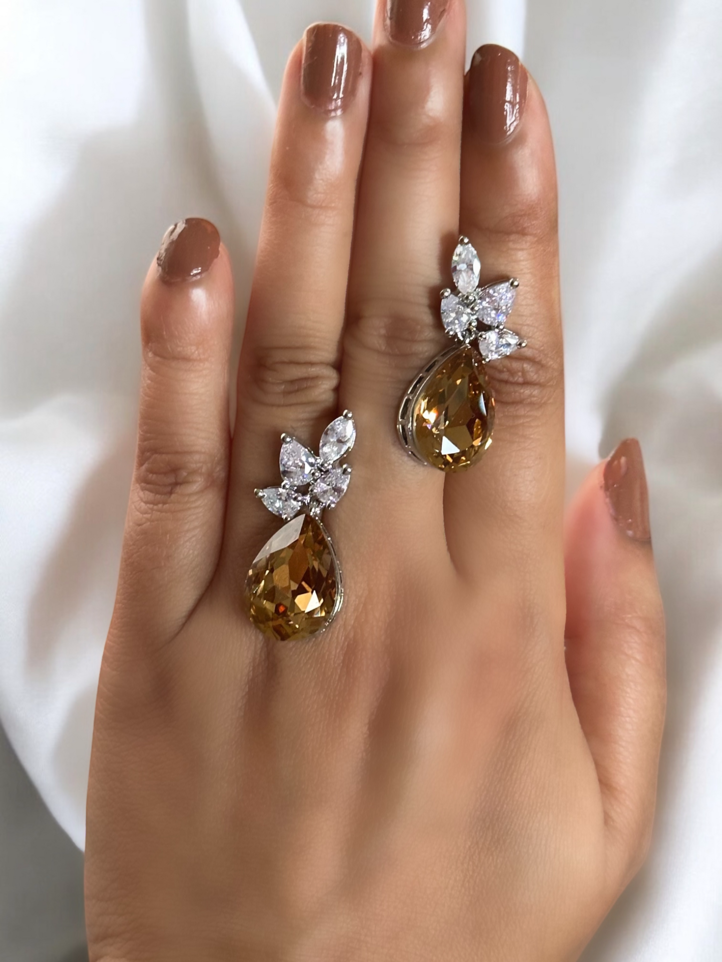 Swarovski Kiara Teardrop Crystal Studs