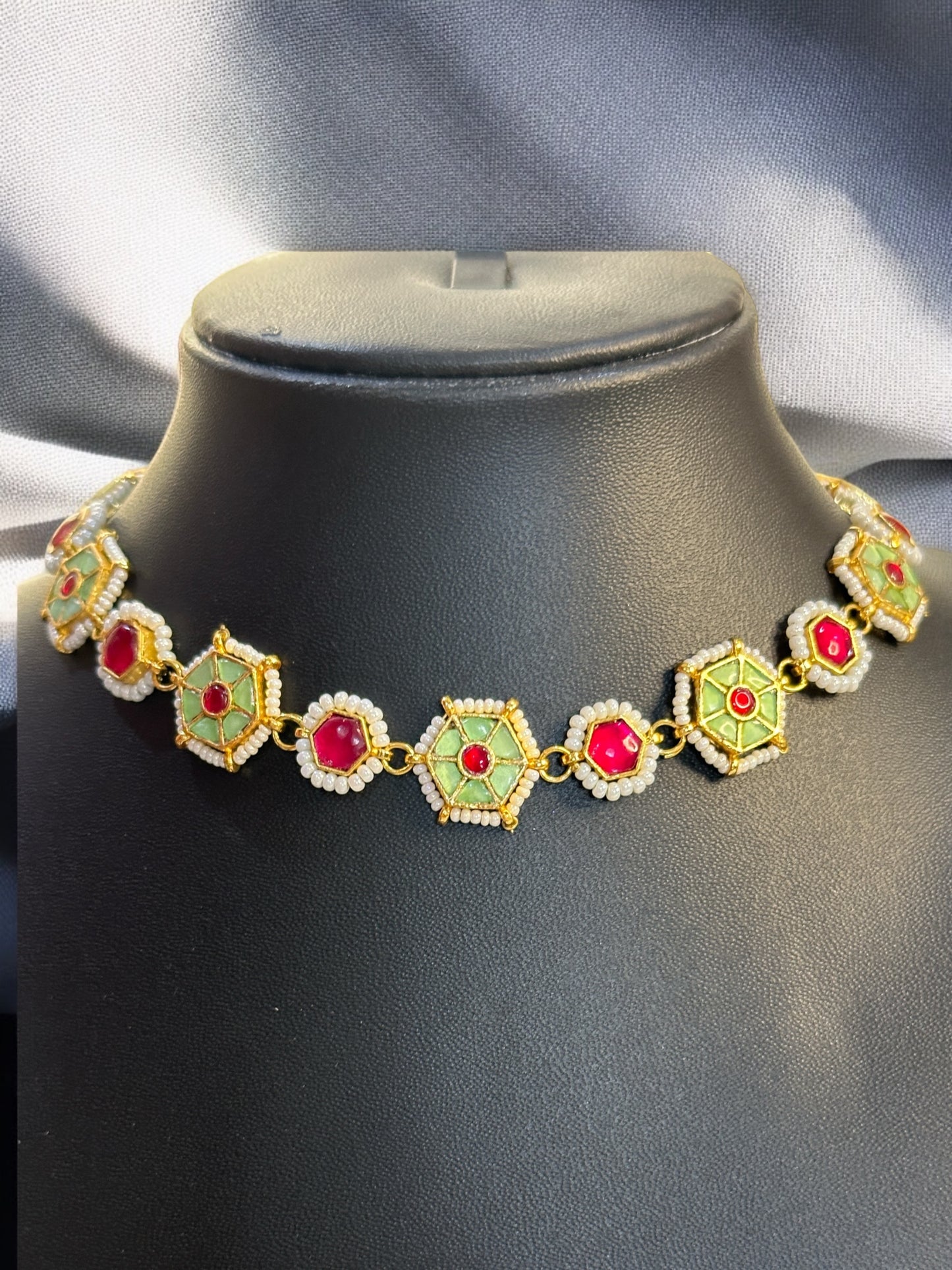 Mint Minimal Pachi Kundan Choker Set