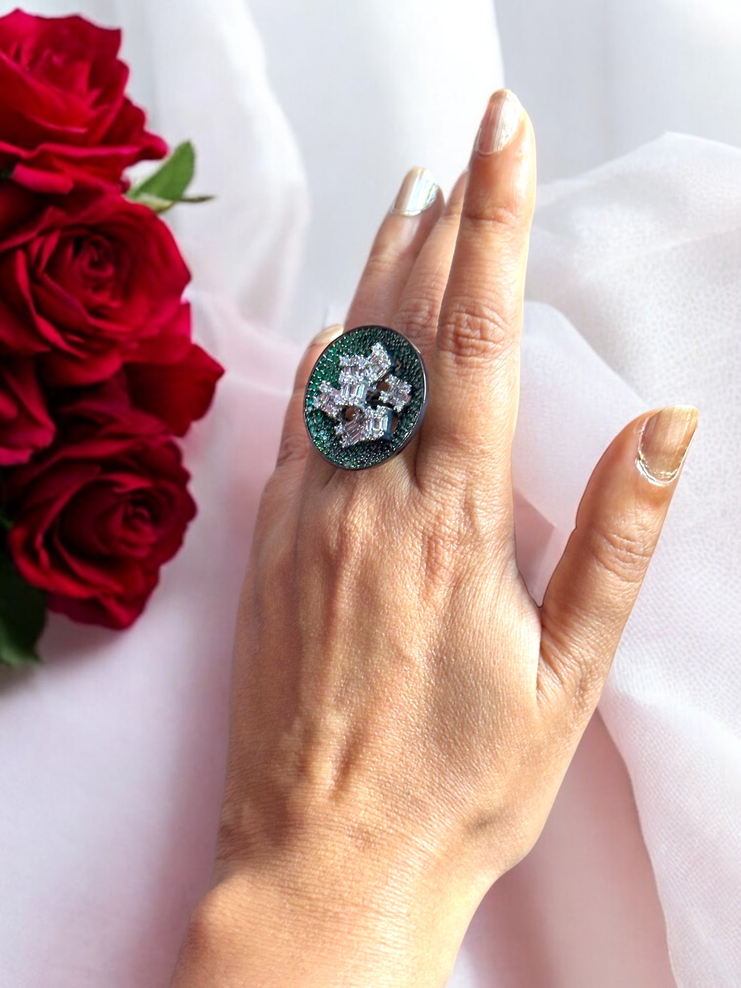 Nano AD Circular Alia Adjustable Cocktail Party Ring