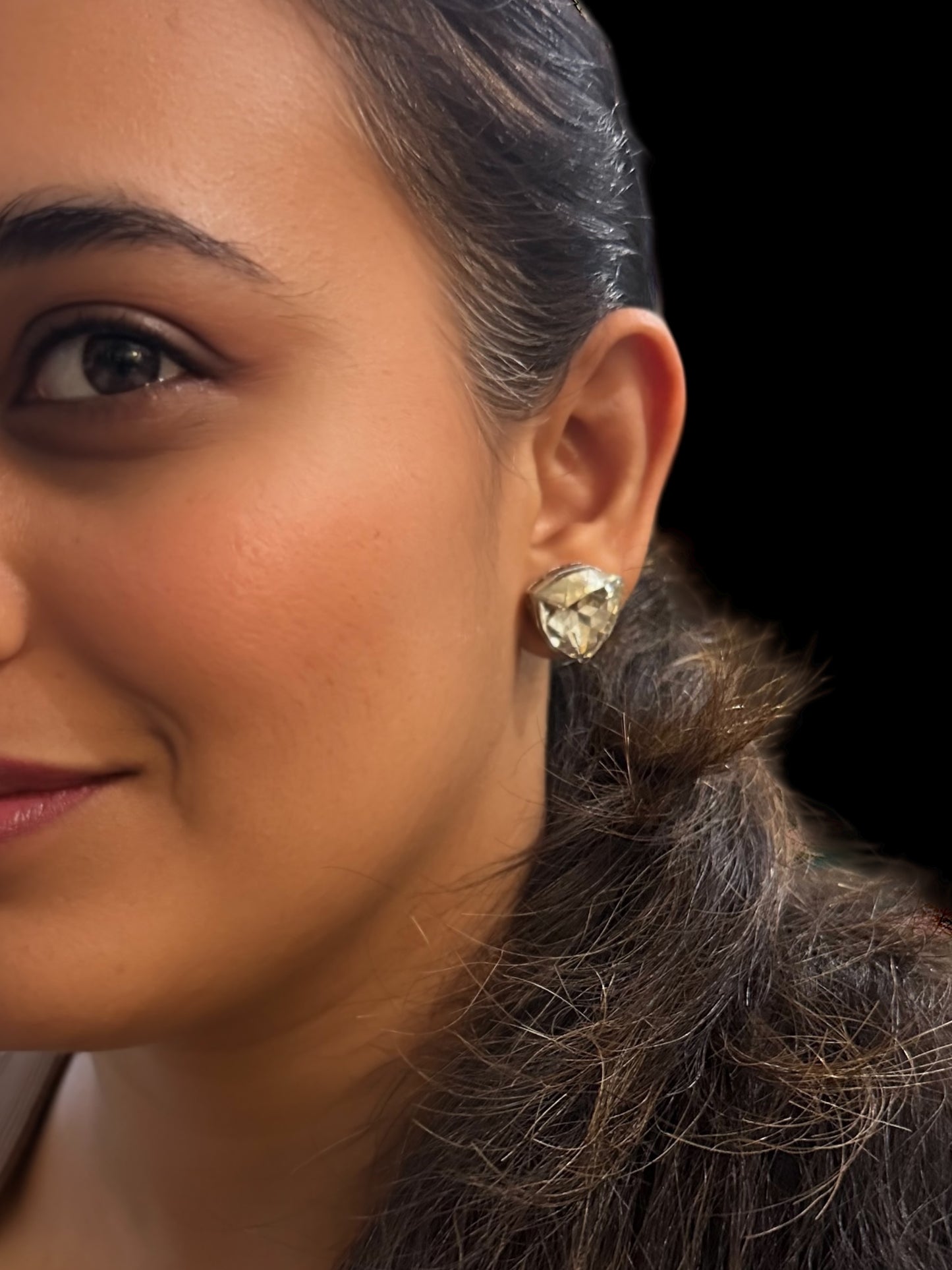 Swarovski Pamela Triangle Crystal Studs