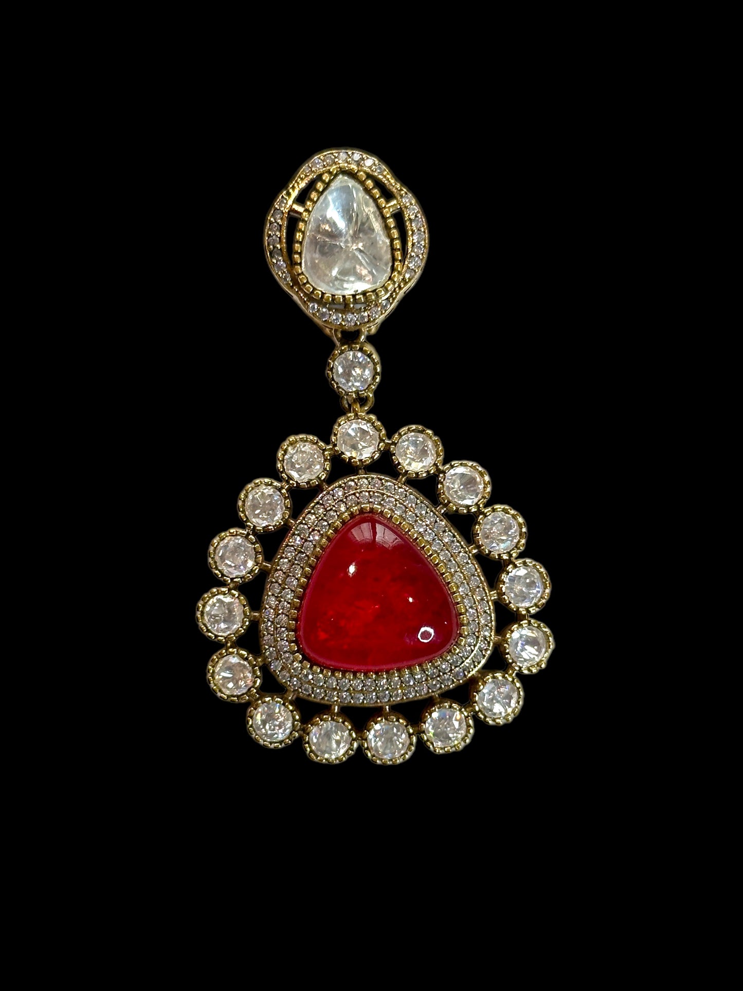 Kimaya Doublet Stone Drop Earrings