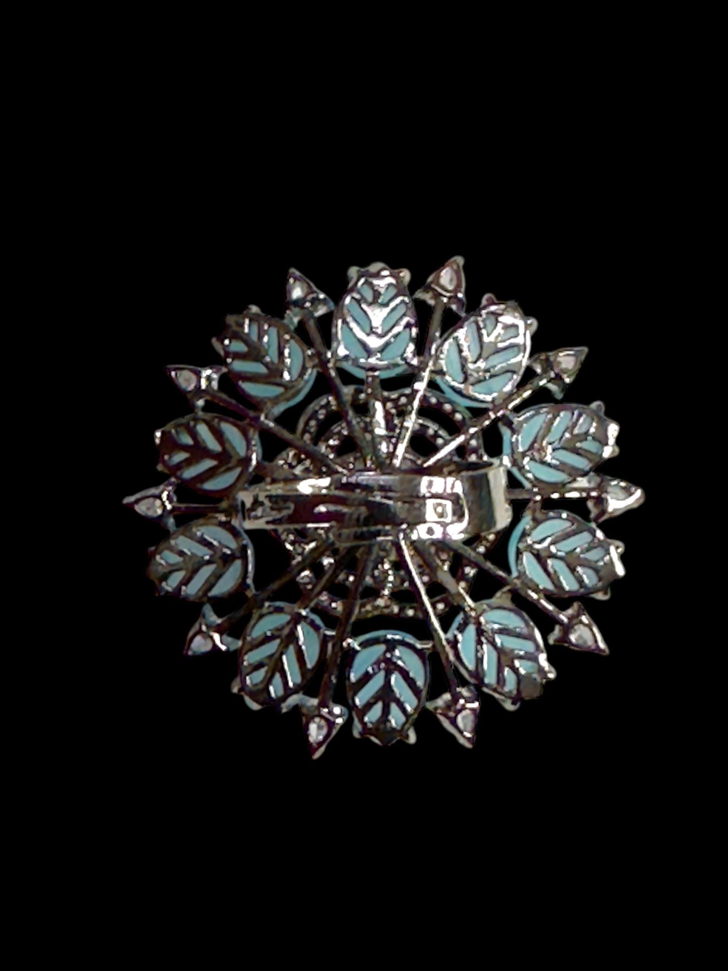 Carved Petals Alia Adjustable Cocktail Party Ring