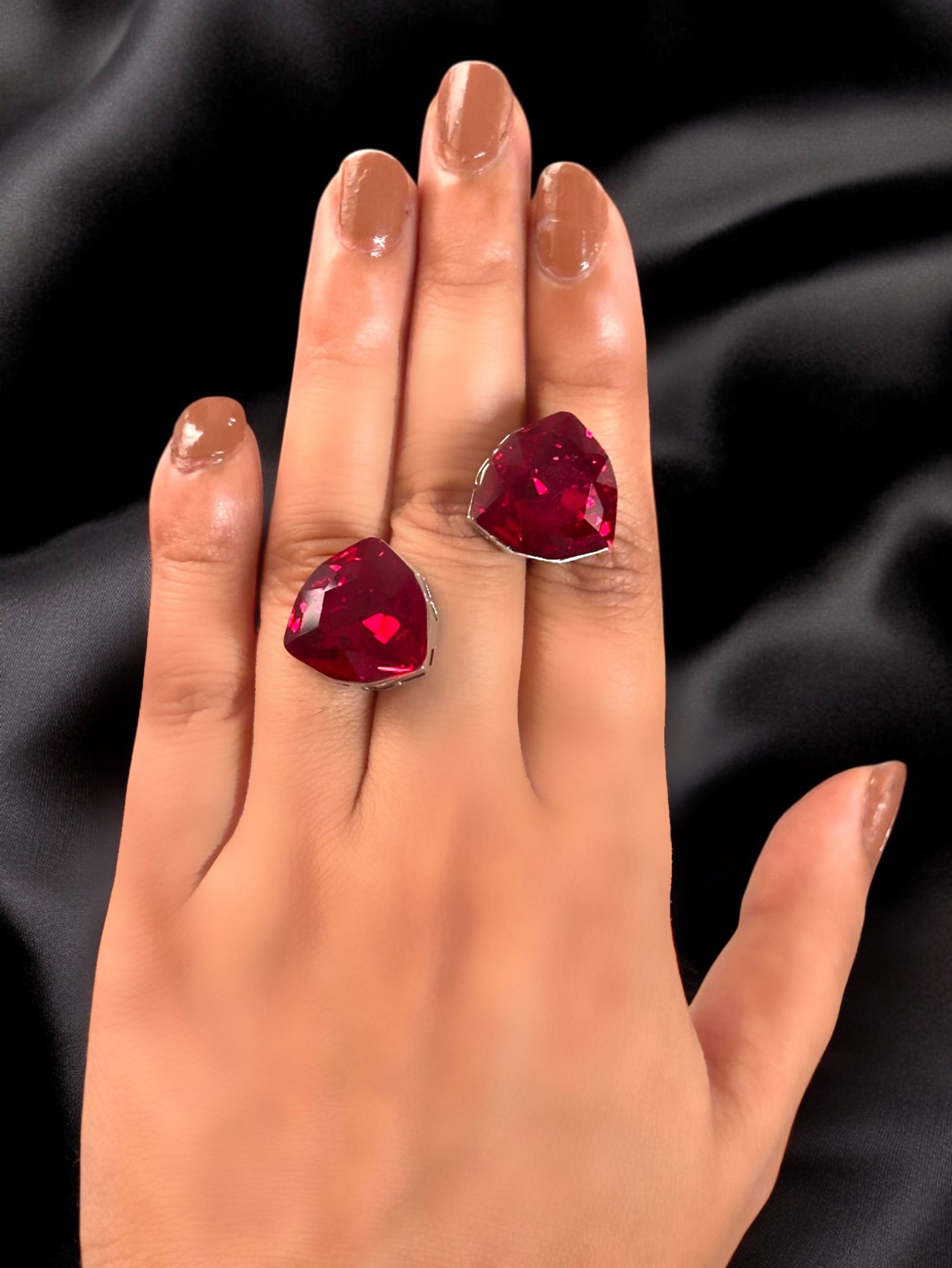 Swarovski Pamela Triangle Crystal Studs