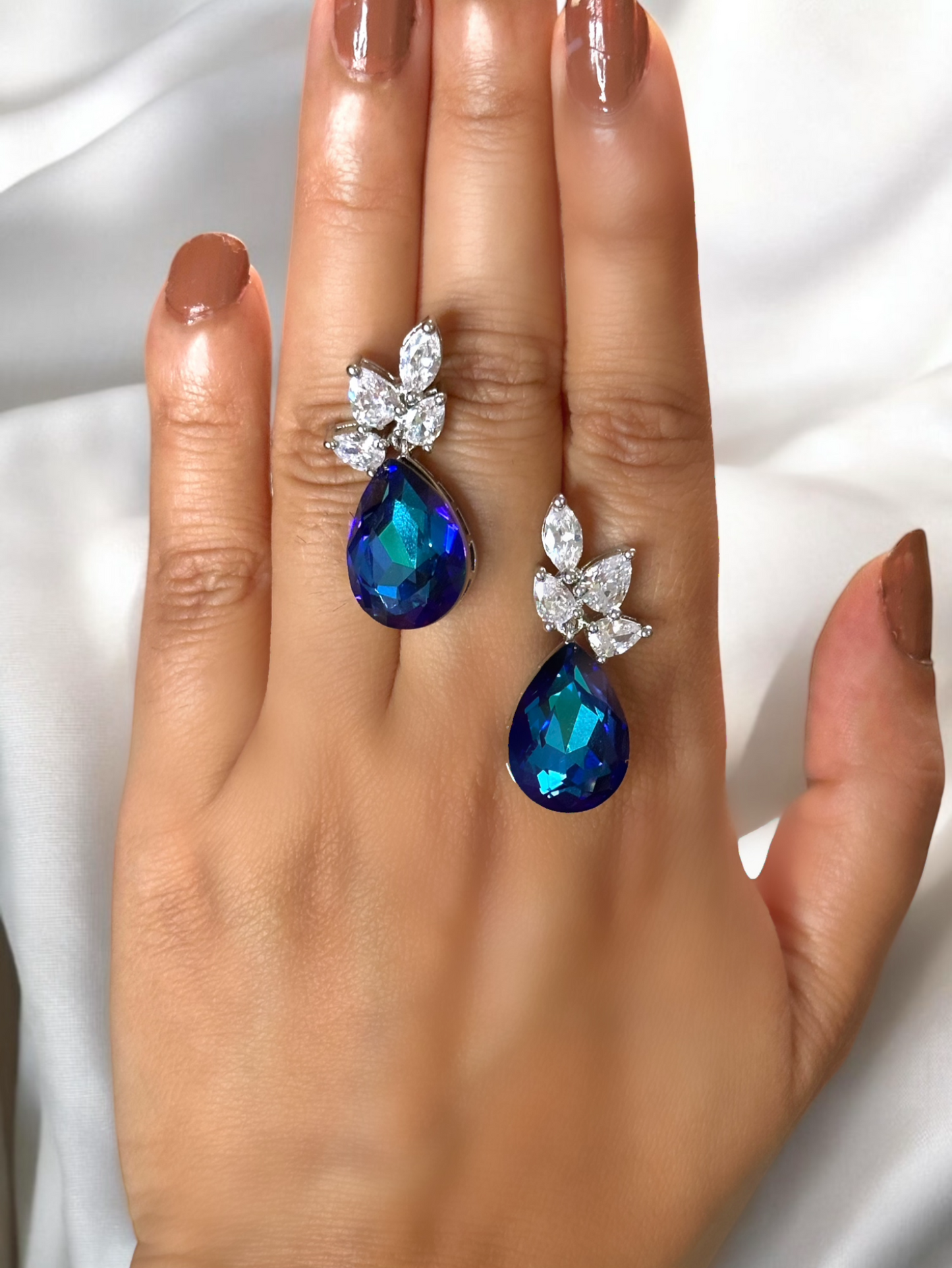 Swarovski Kiara Teardrop Crystal Studs