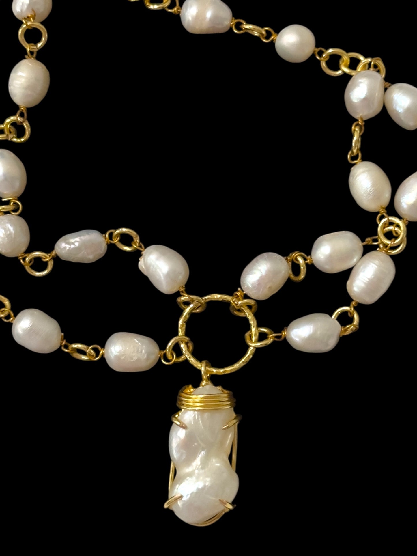 Twin Tide Pearl Necklace