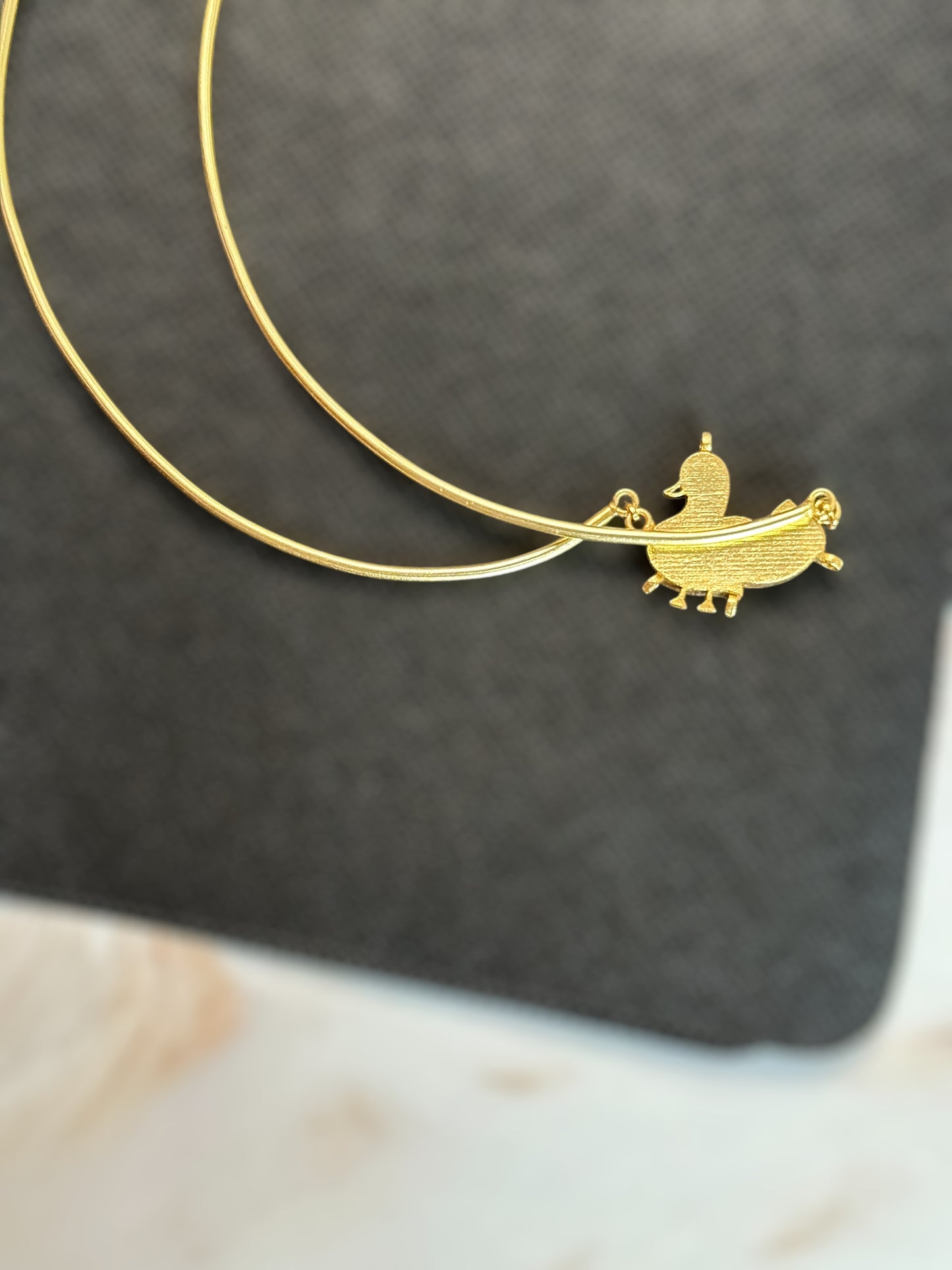 Green Chidiya Jadau Statement Brass Hasli Set