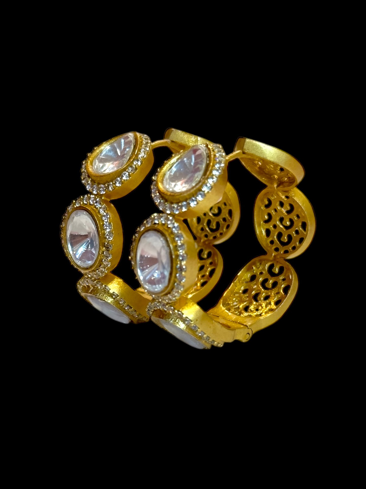 Anjana Moissanite Brass Hoops