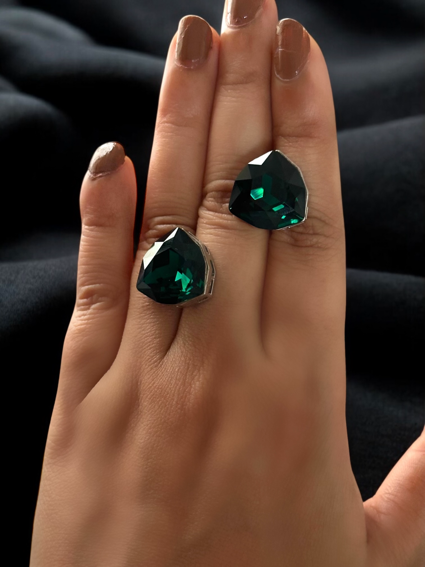 Swarovski Pamela Triangle Crystal Studs