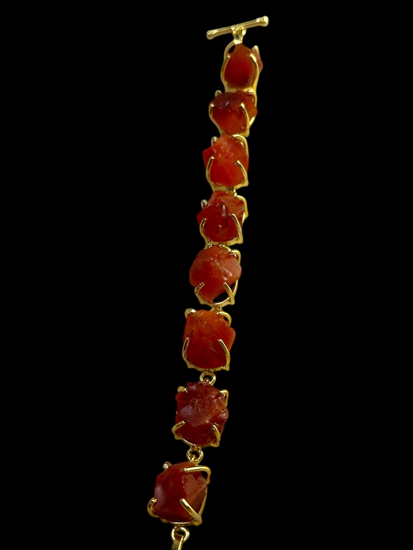Dark Orange Carnelion Stone Saisha Bracelet