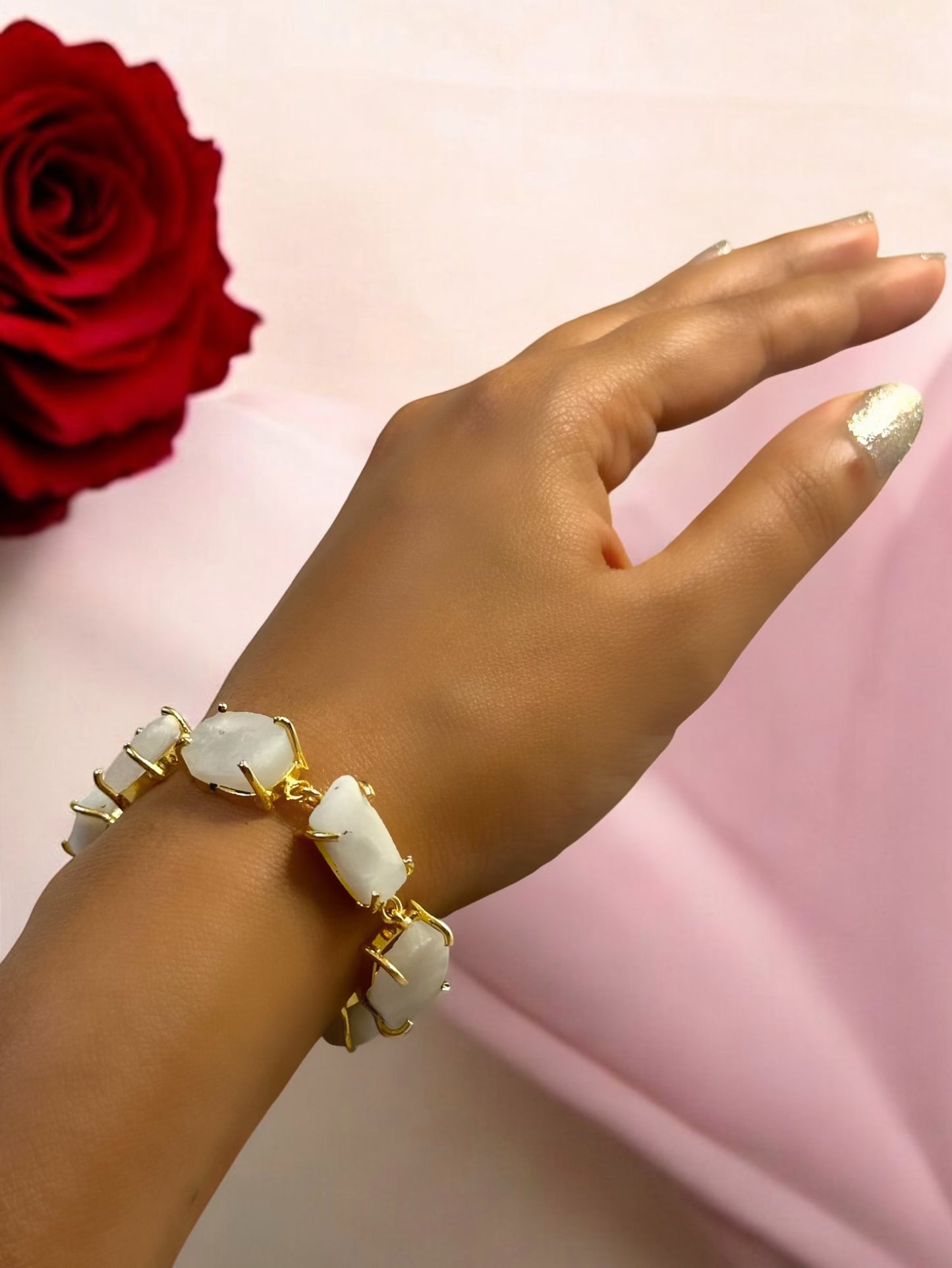 White Moonstone Saisha Bracelet