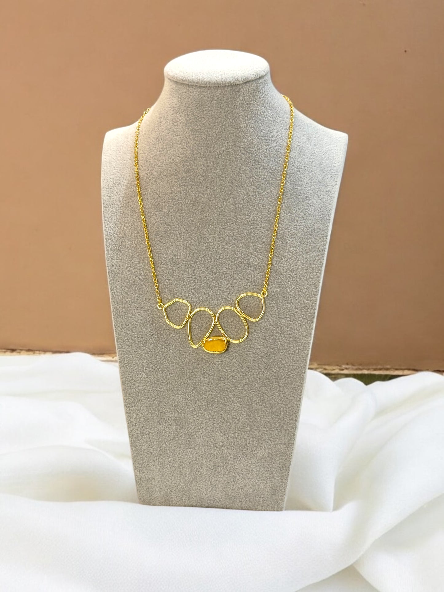 Nira Natural Stone Chain Necklace