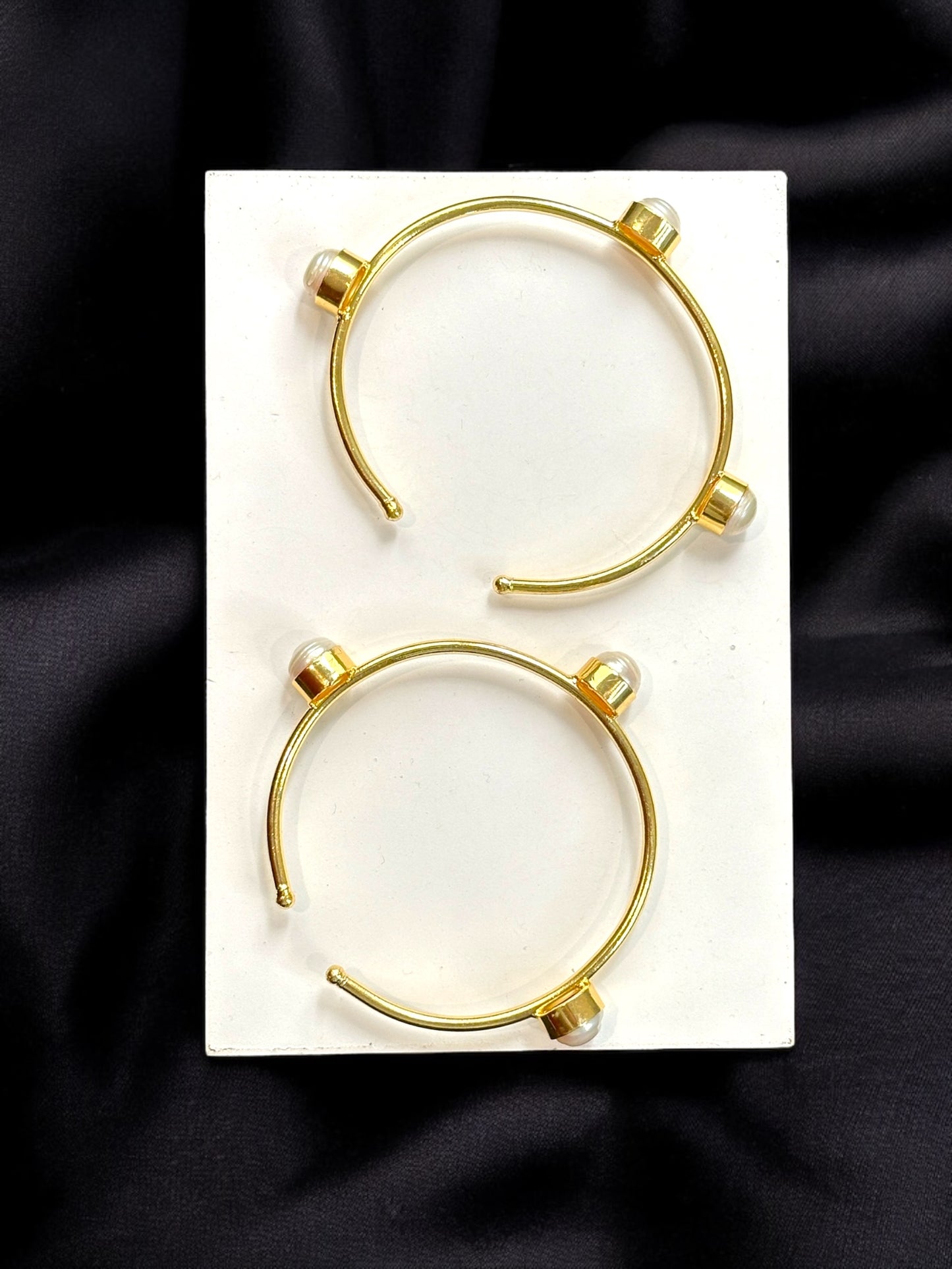 Freshwater Pearl Three Pearl Bangle Set