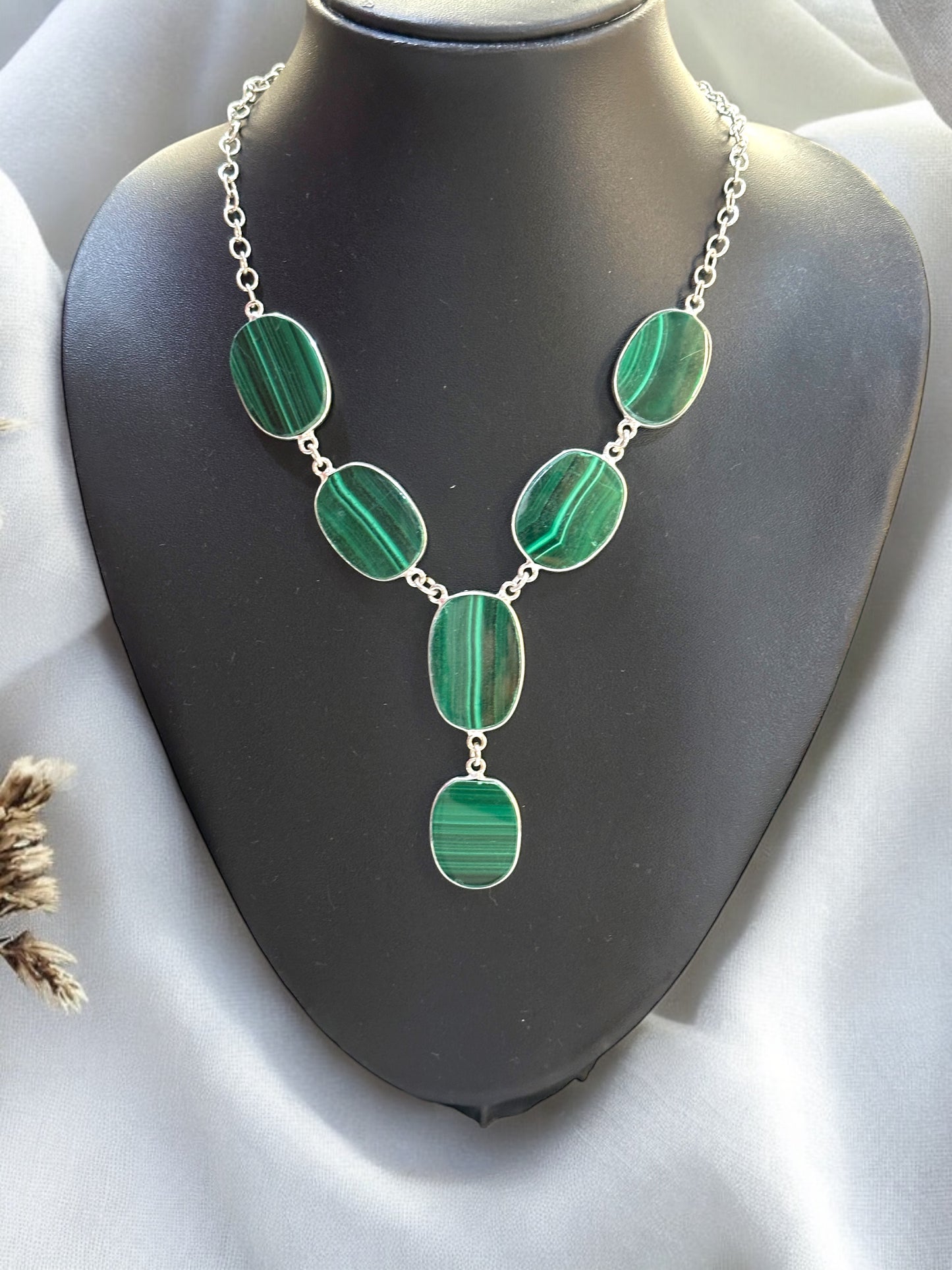 Green Malachite Smooth Boho Necklace