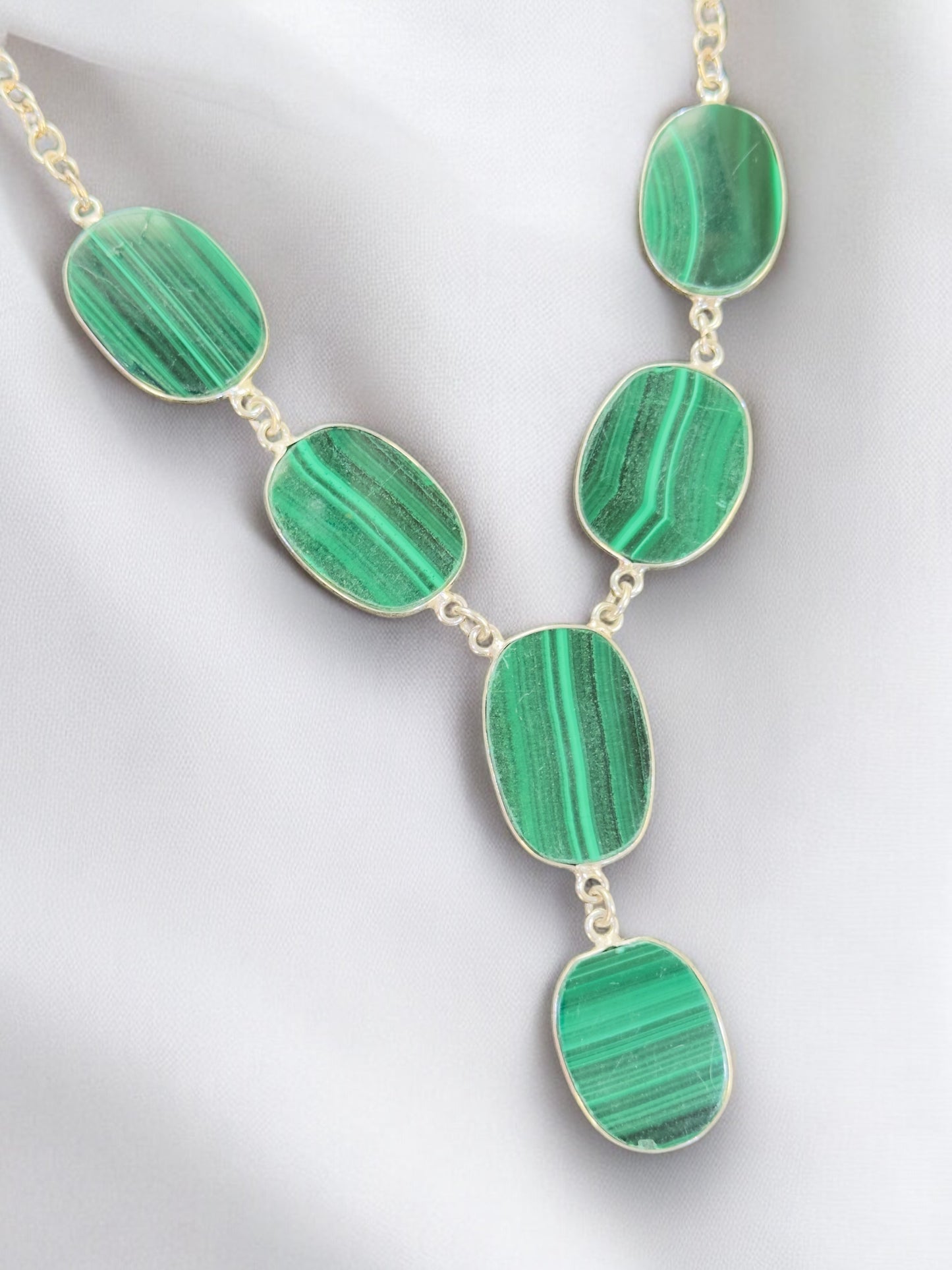 Green Malachite Smooth Boho Necklace