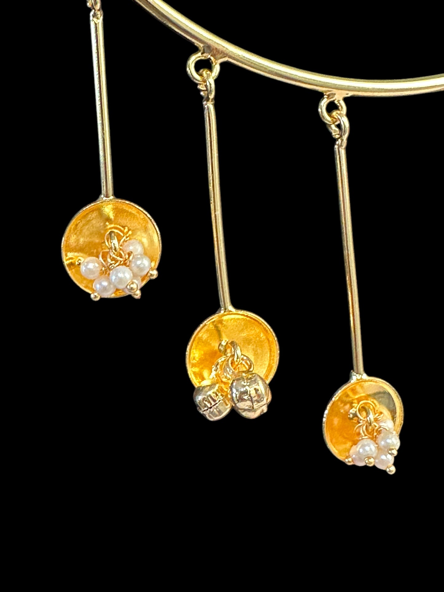 Ghungroo Statement Gold Plated Hasli Set