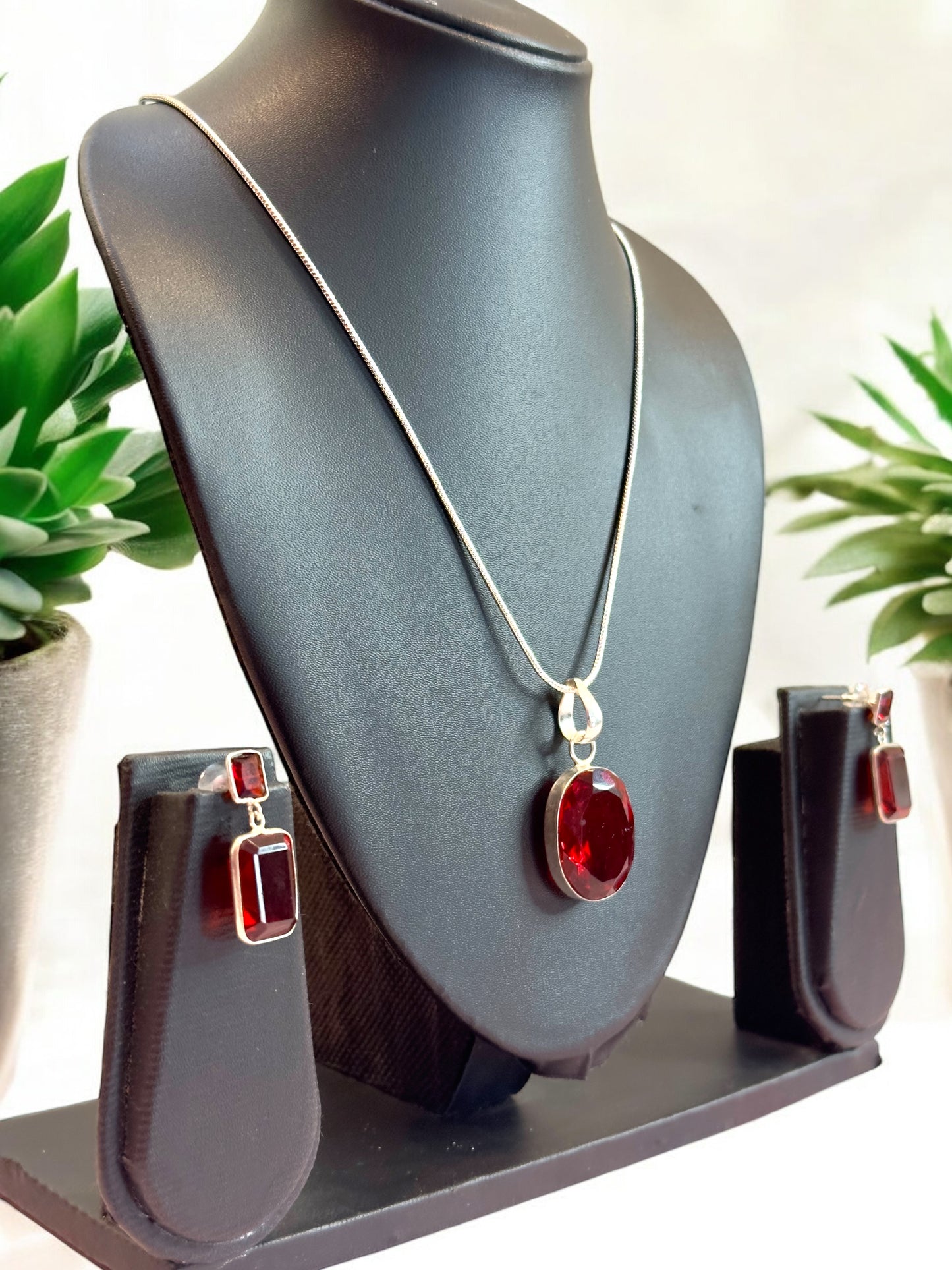 Crystal Quartz Pendant Set