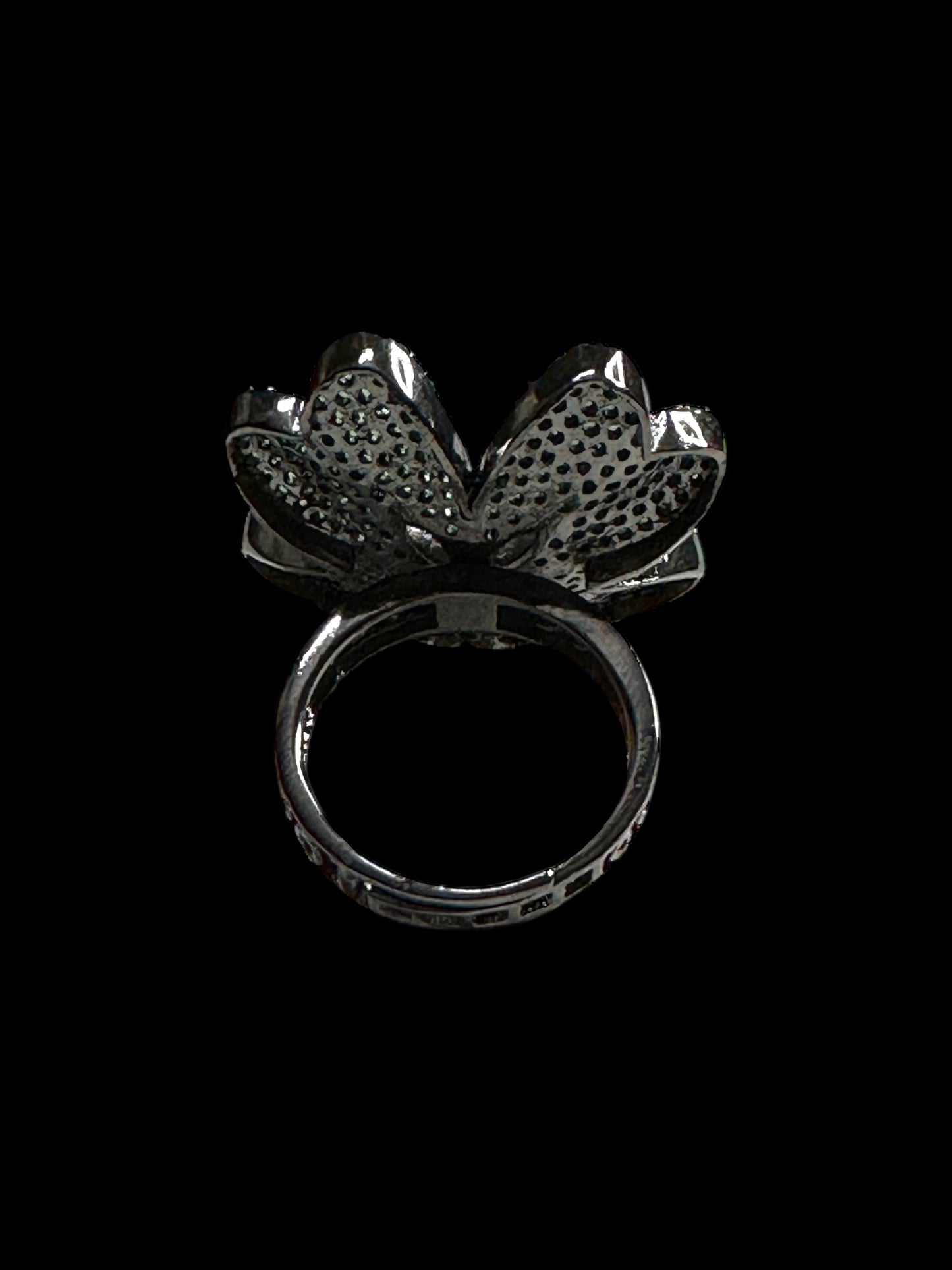 Green Nano AD Clover Alia Adjustable Ring