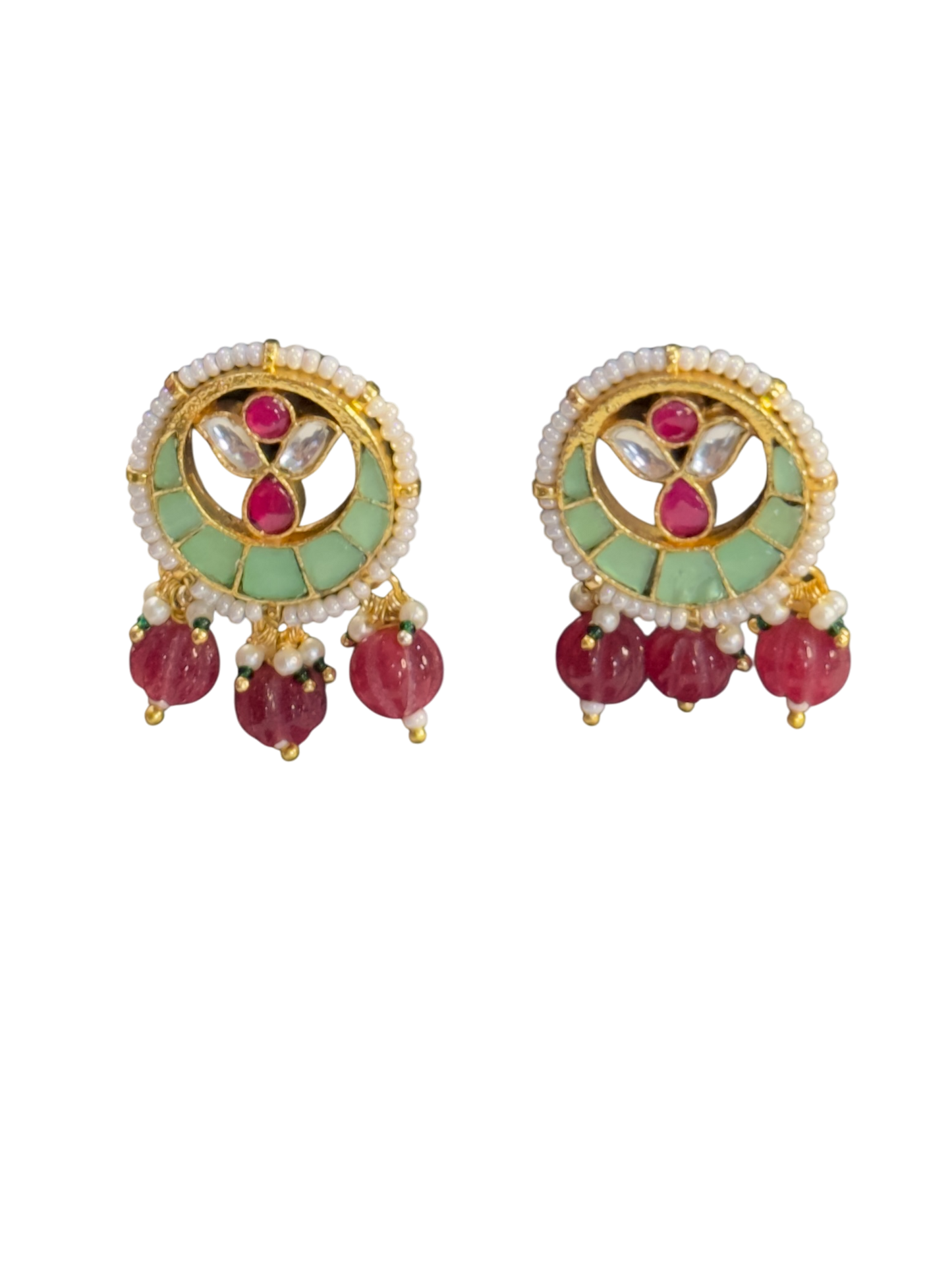 Red Ruby Chaand Pachi Kundan Choker Set