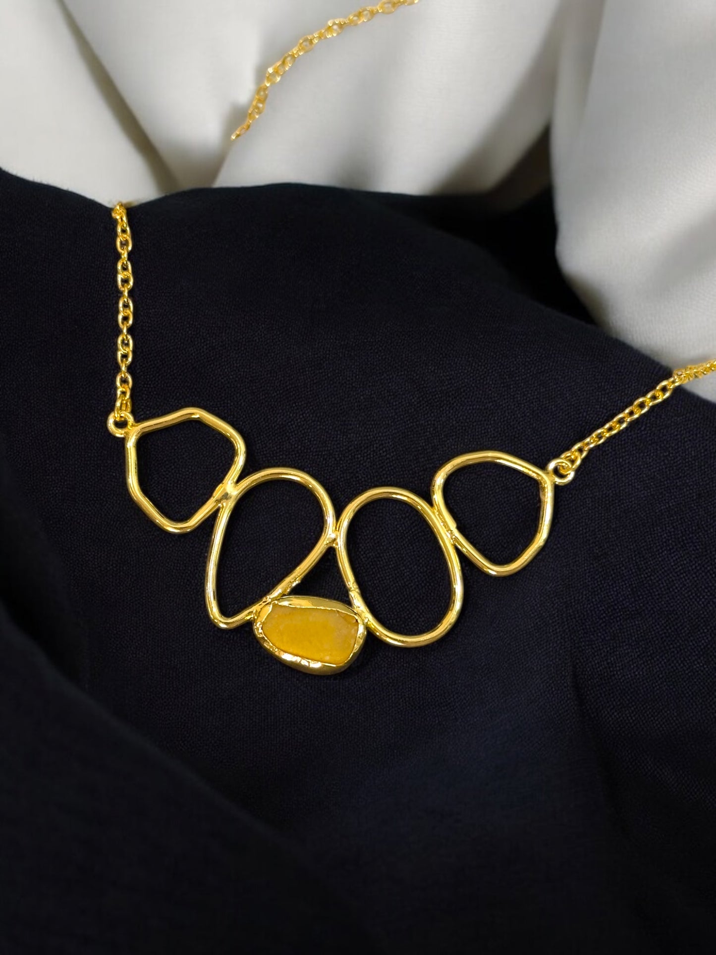 Nira Natural Stone Chain Necklace