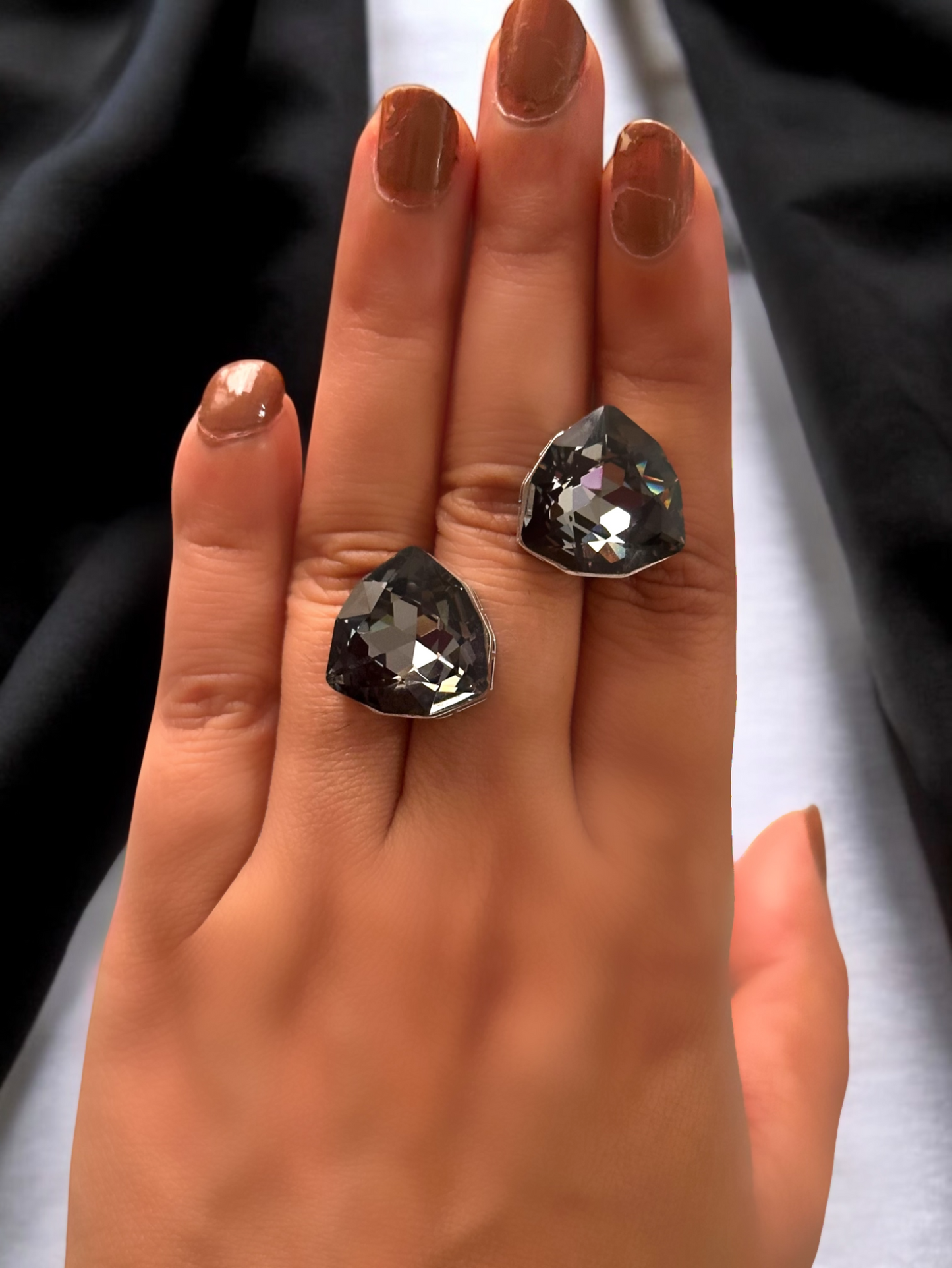 Swarovski Pamela Triangle Crystal Studs