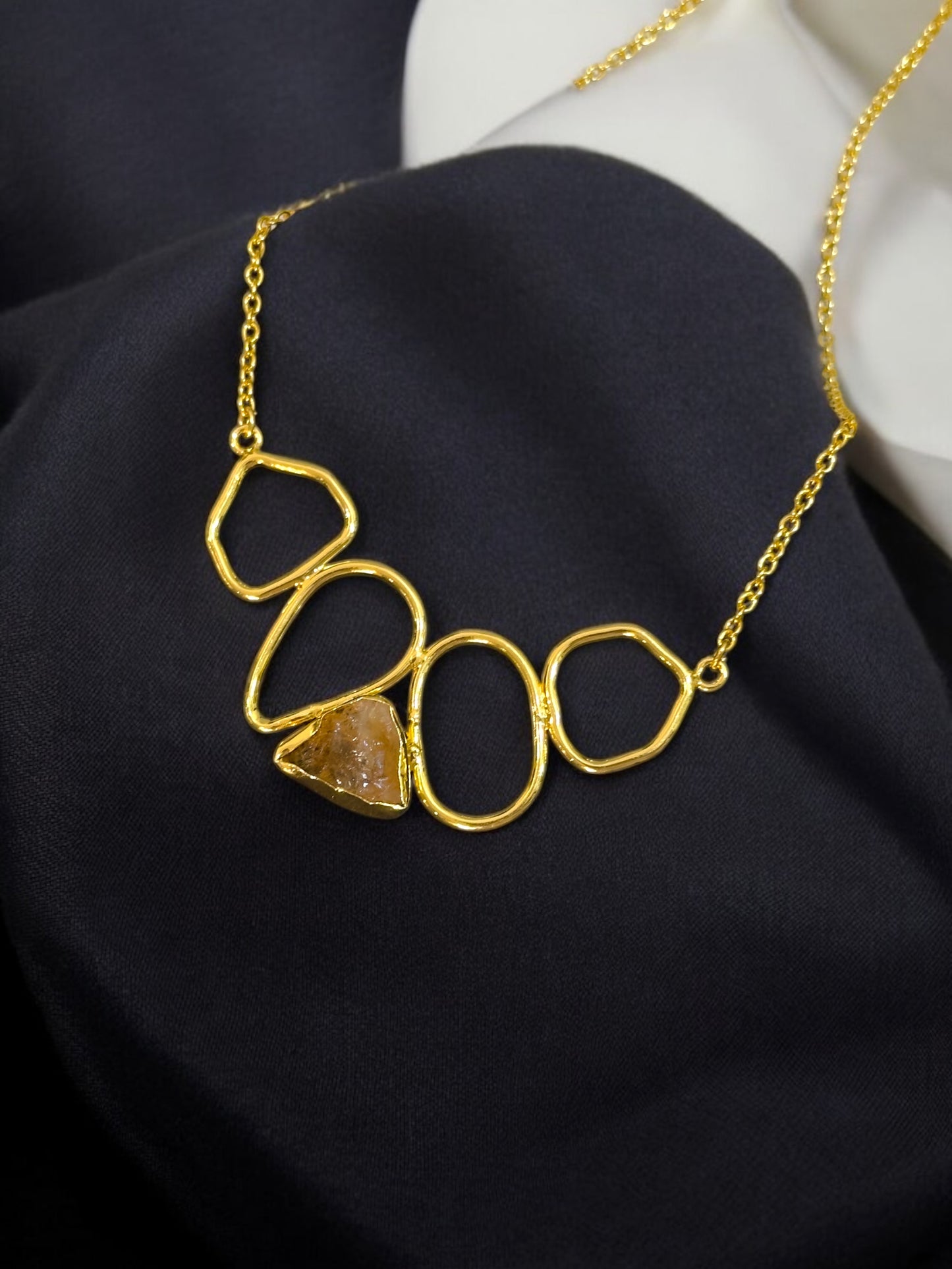 Nira Natural Stone Chain Necklace