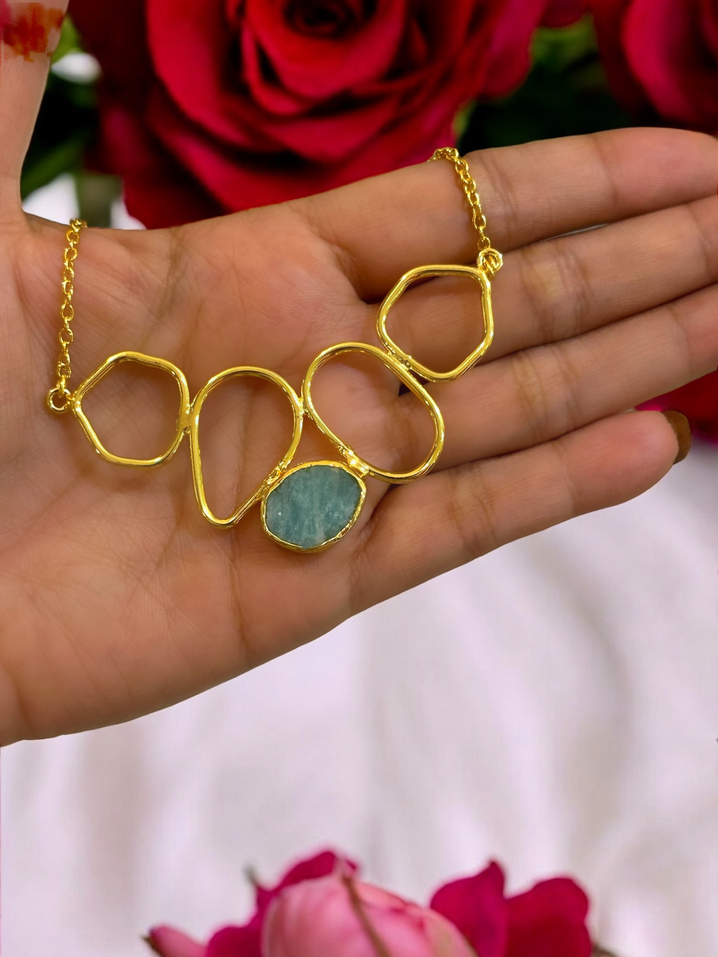 Nira Natural Stone Chain Necklace