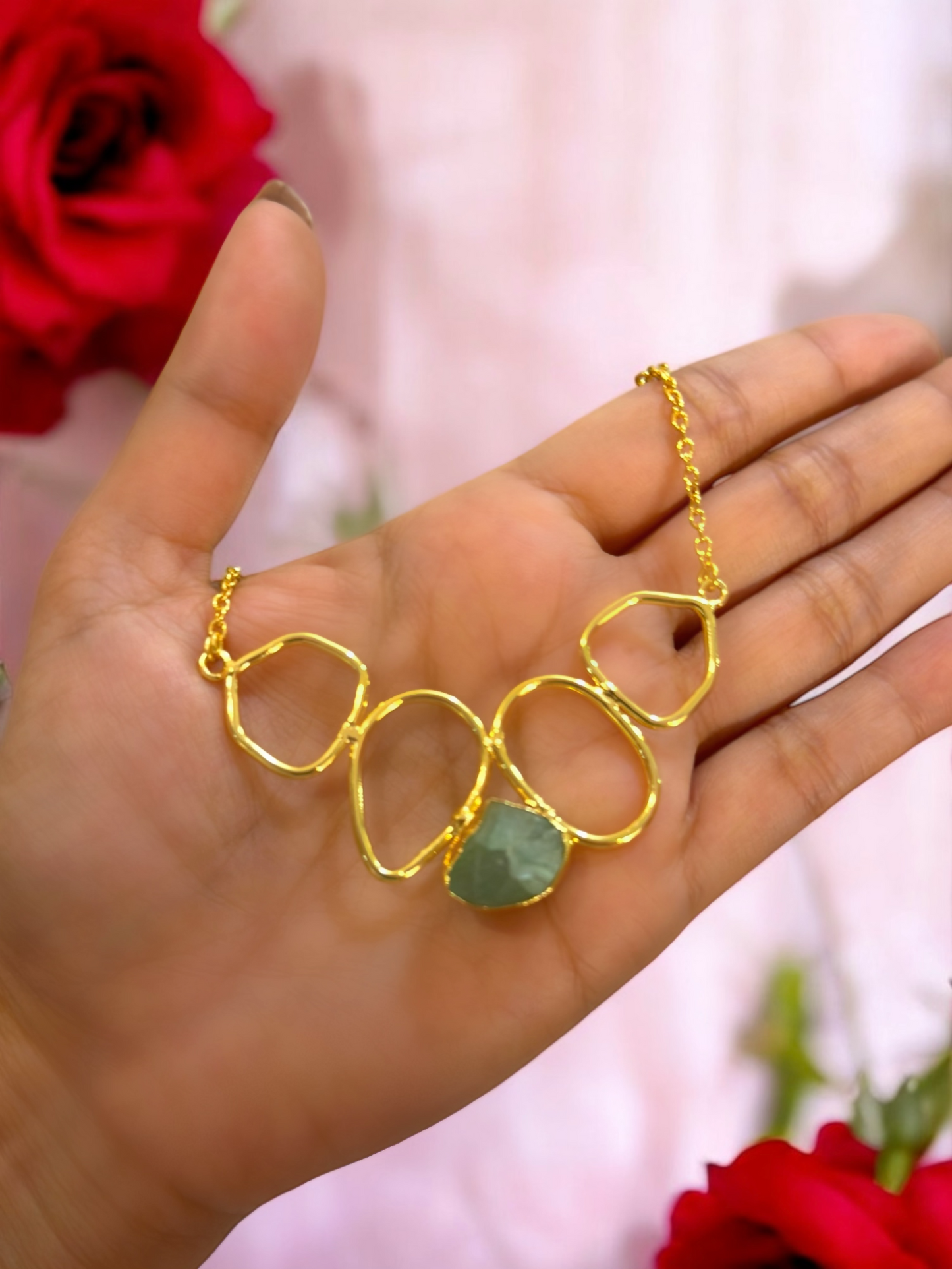 Nira Natural Stone Chain Necklace