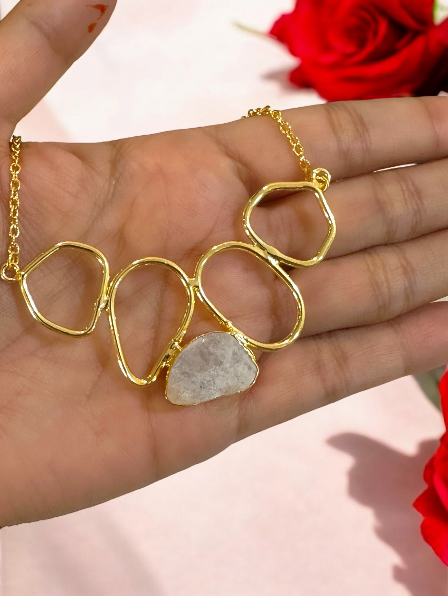 Nira Natural Stone Chain Necklace