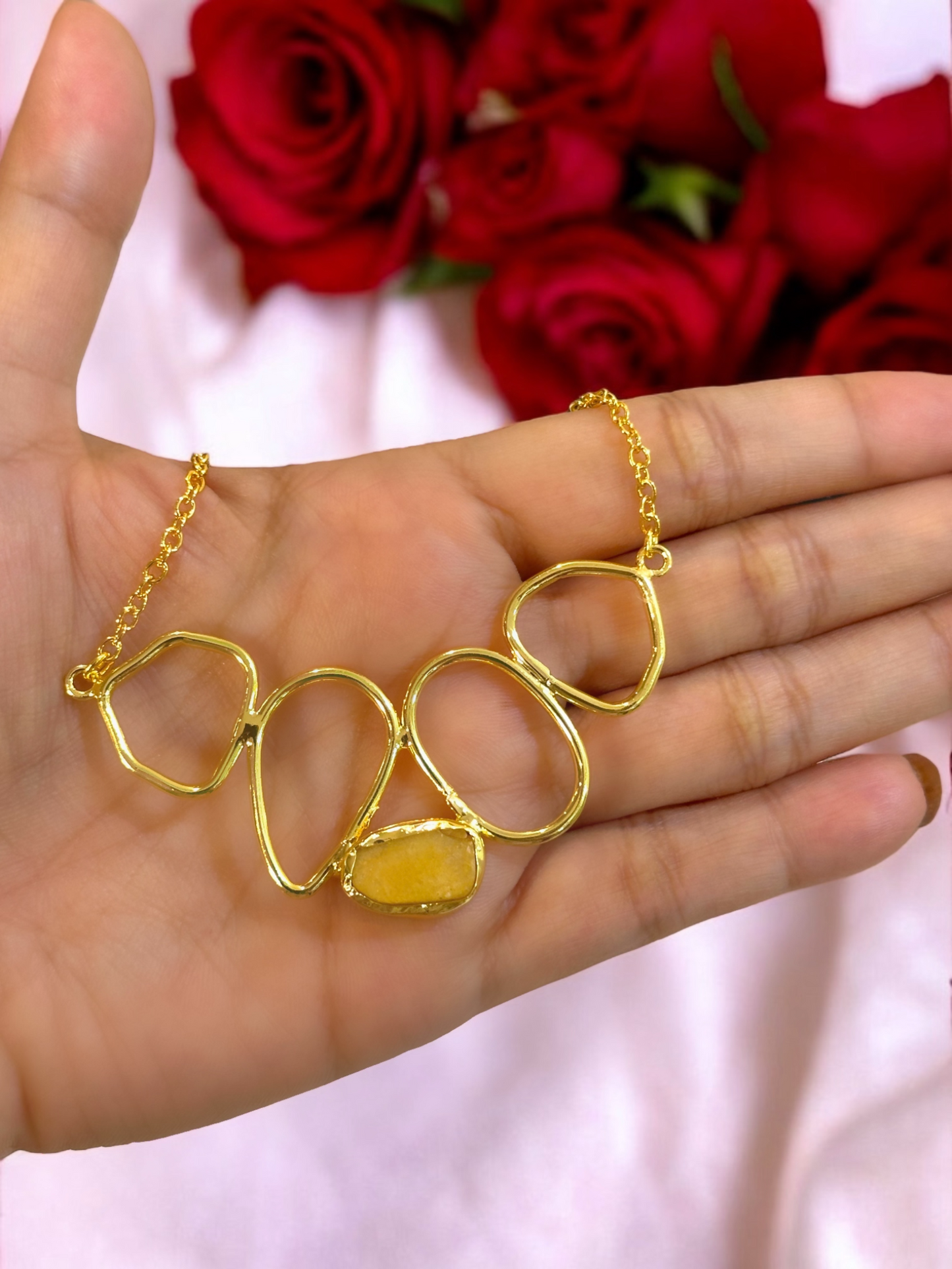 Nira Natural Stone Chain Necklace