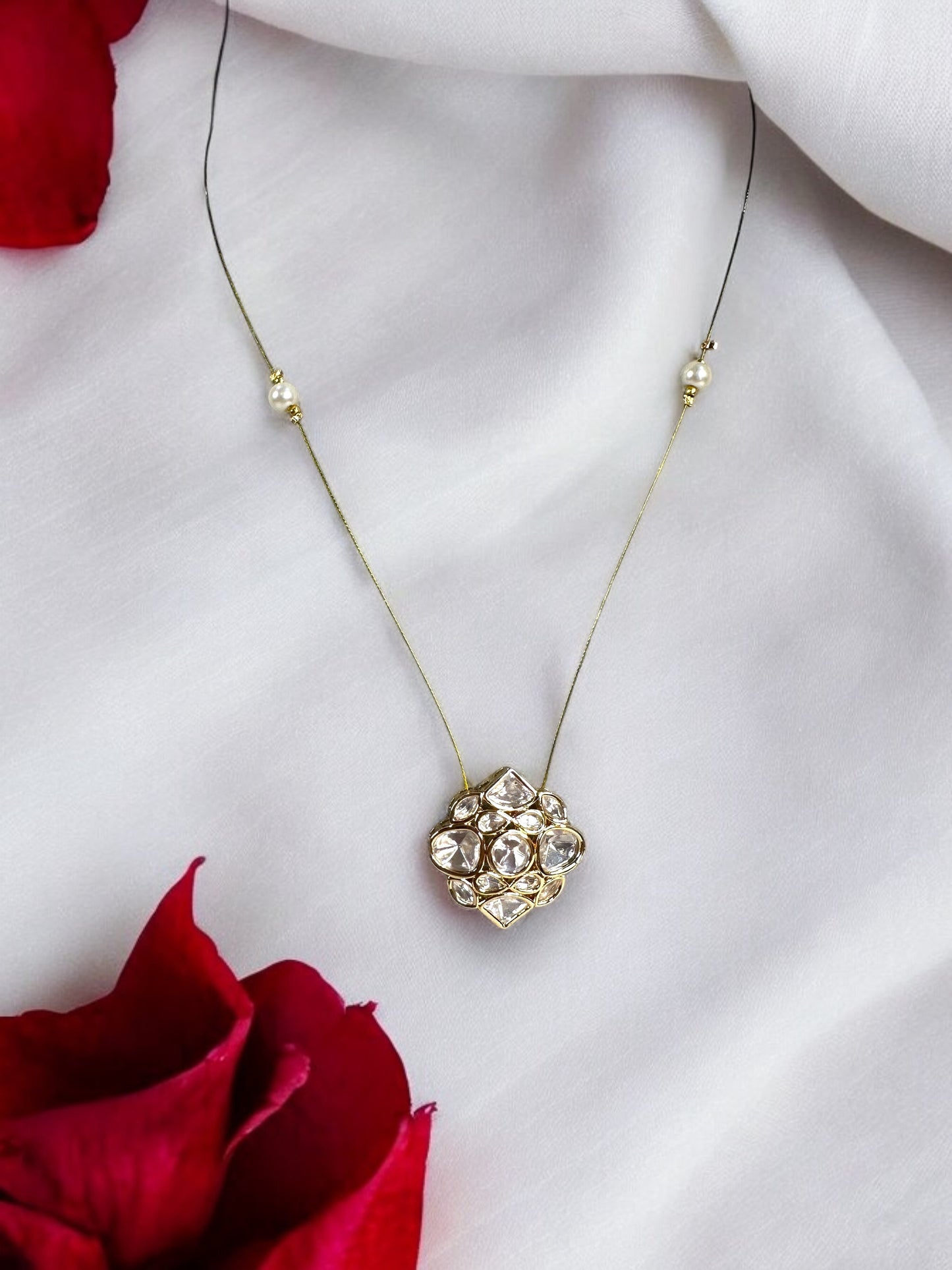 Invisible Polki Pendant