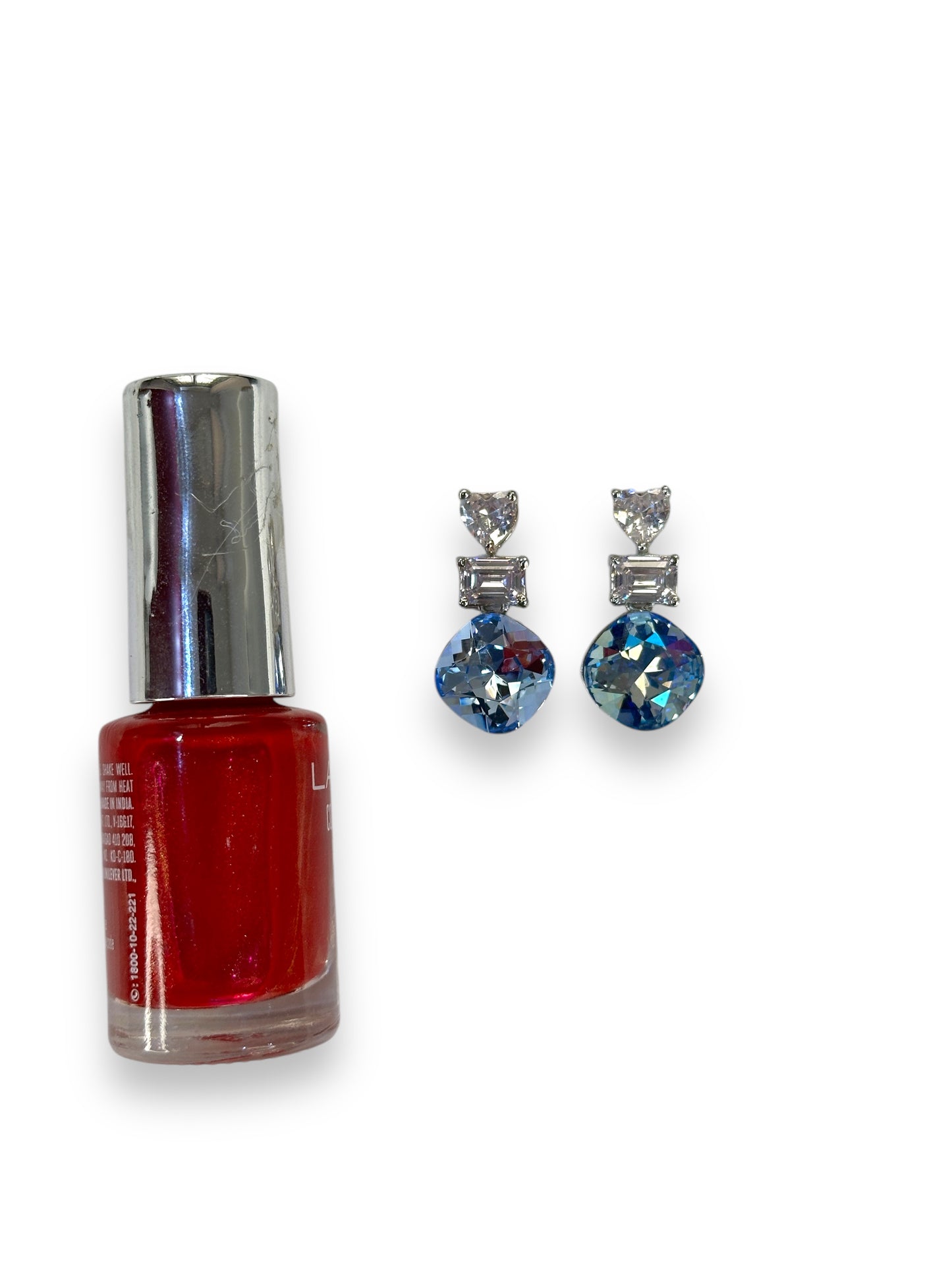 Blue Swarovski Drop Earrings