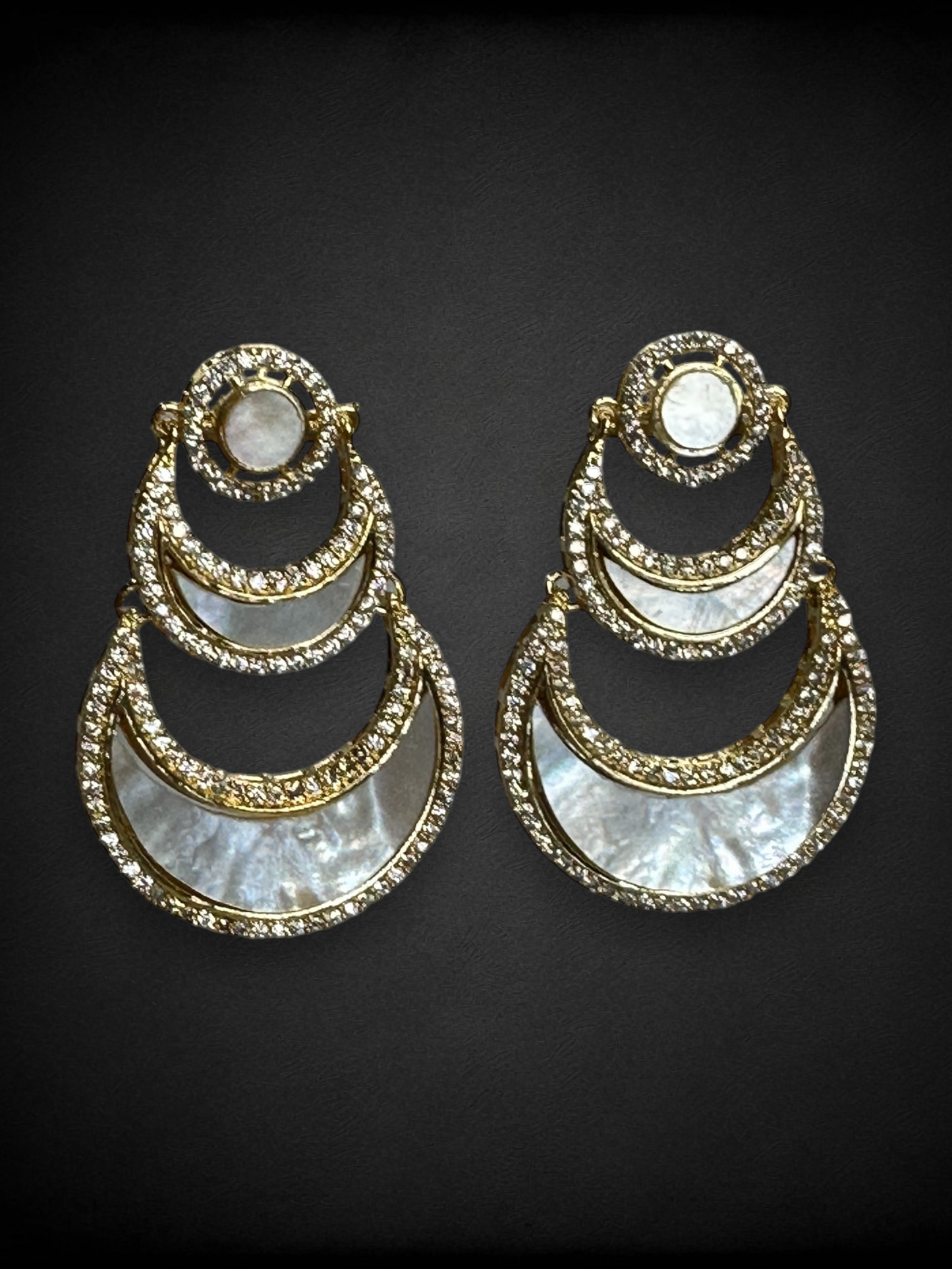 White Mother-of-Pearl Chaand Balis
