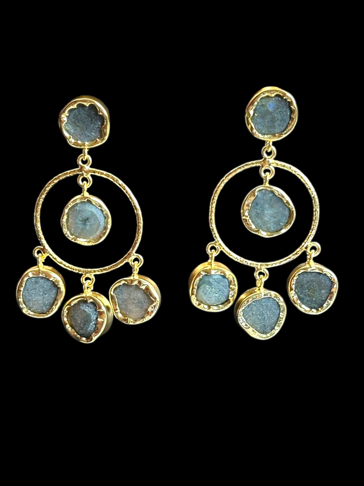 Modern Stone Chandbali Earrings