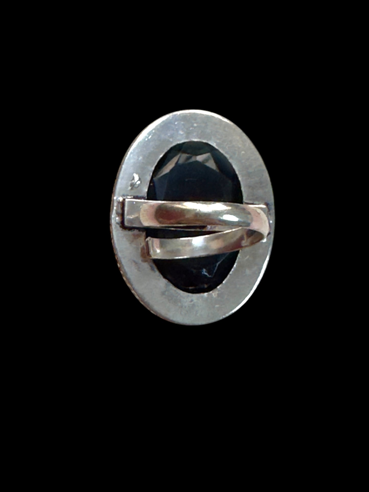 Natural Quartz Stone Chunky Adjustable Alloy Ring