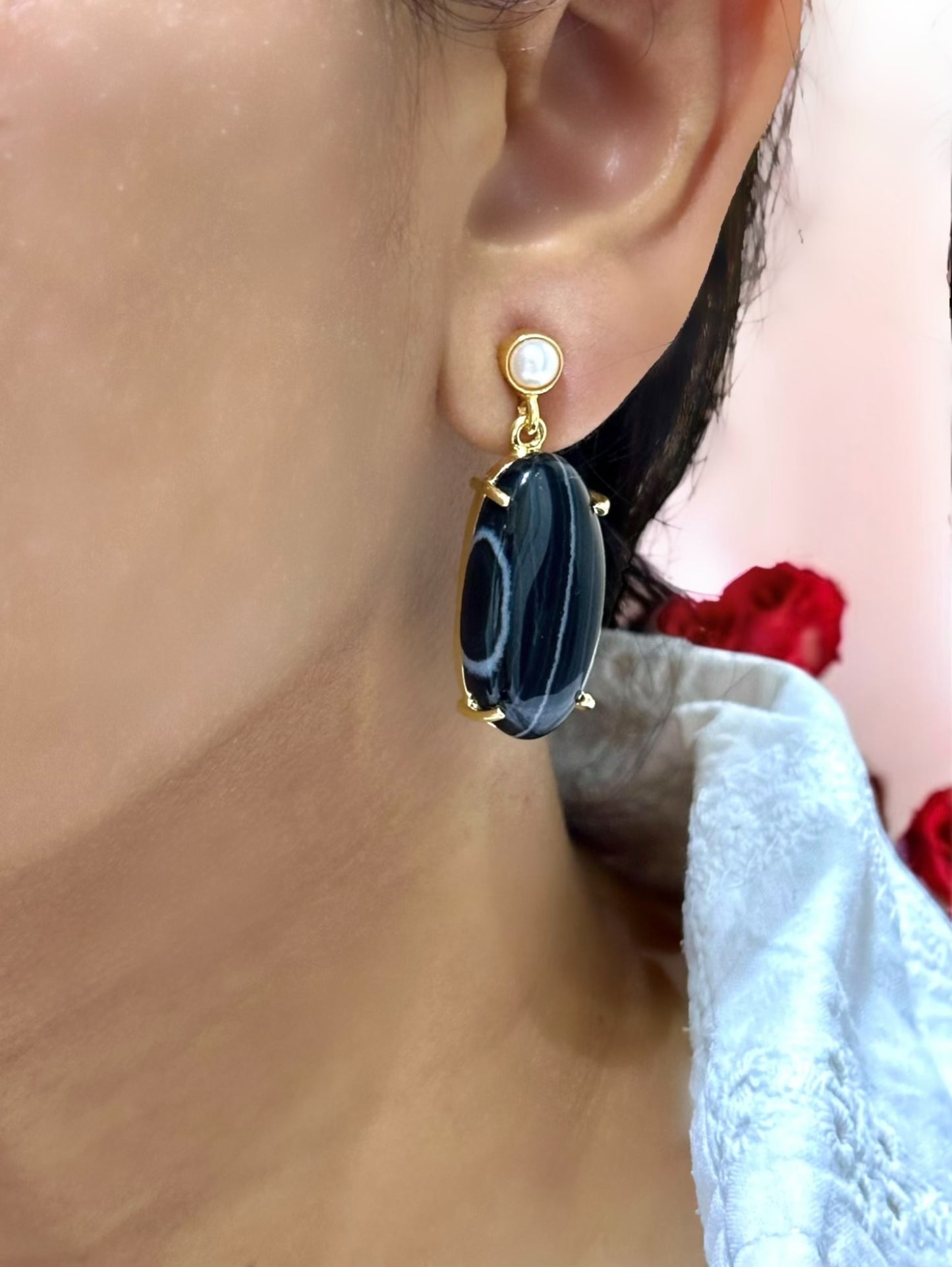Everyday Onyx Stone Earrings