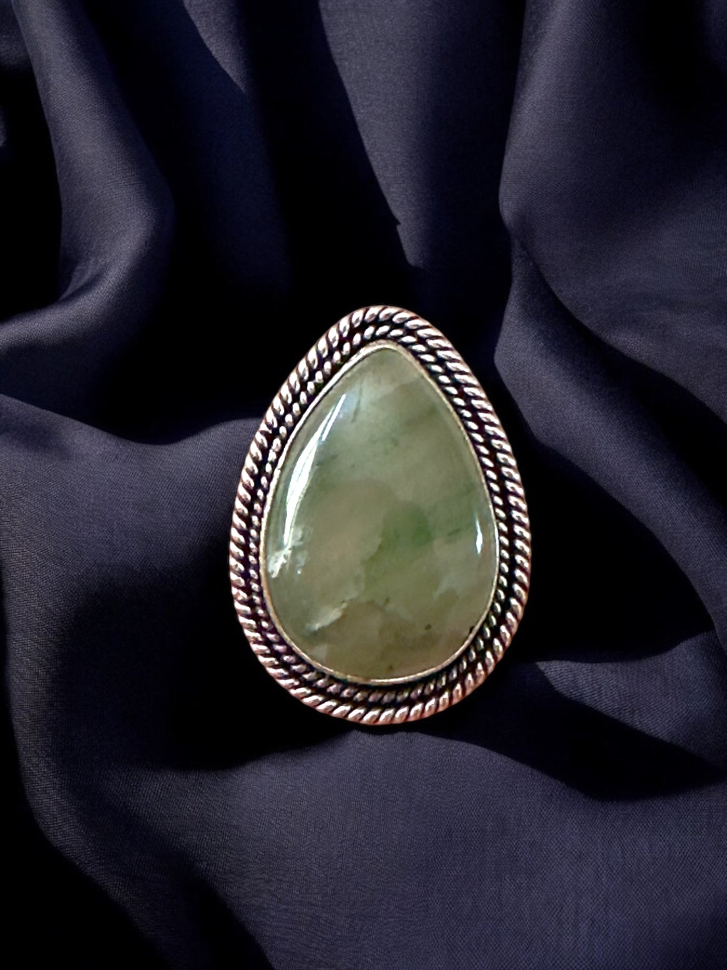 Natural Stone Chunky Adjustable Ring