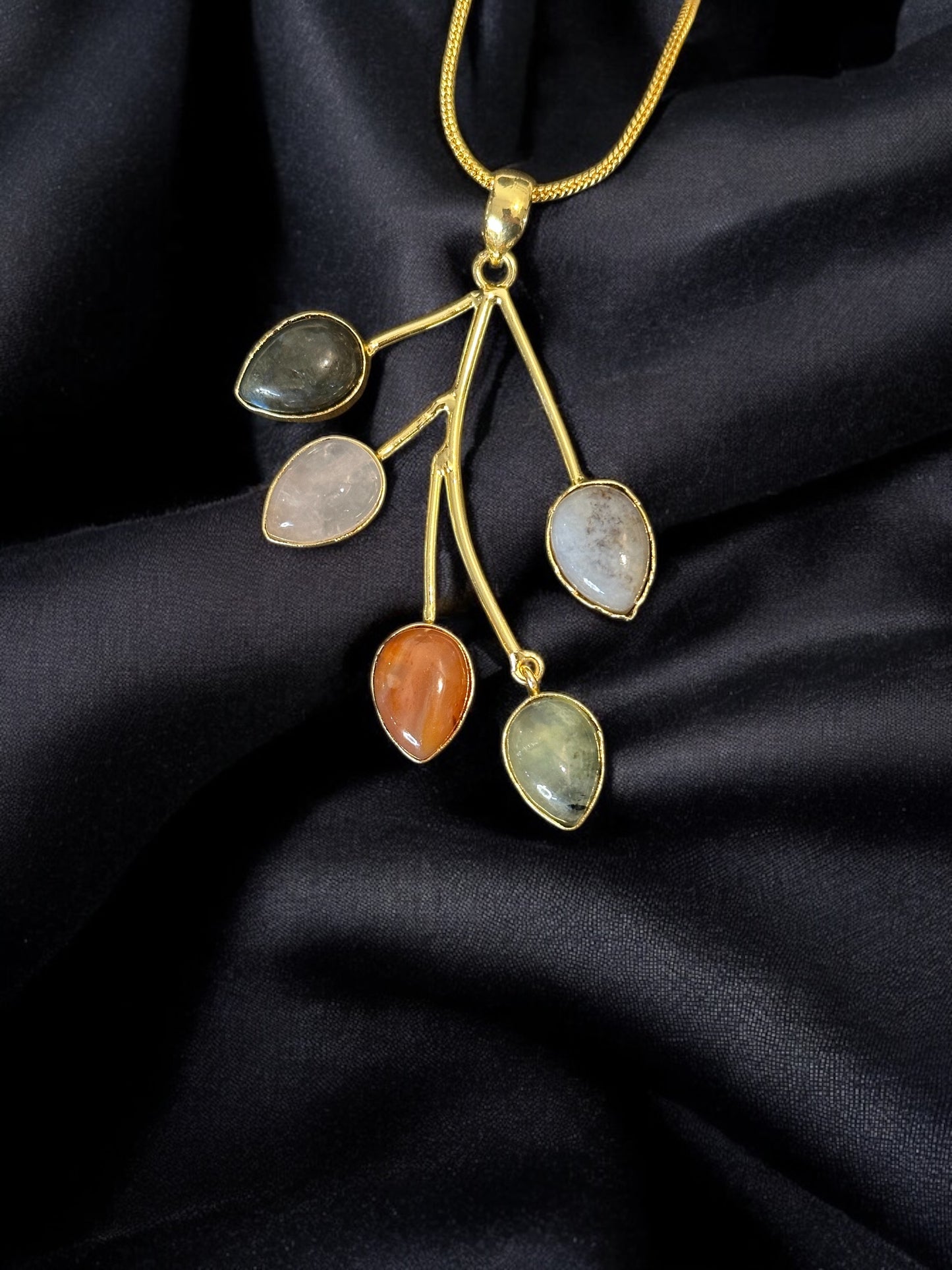 PanchPatra Five Stones Pendant Chain