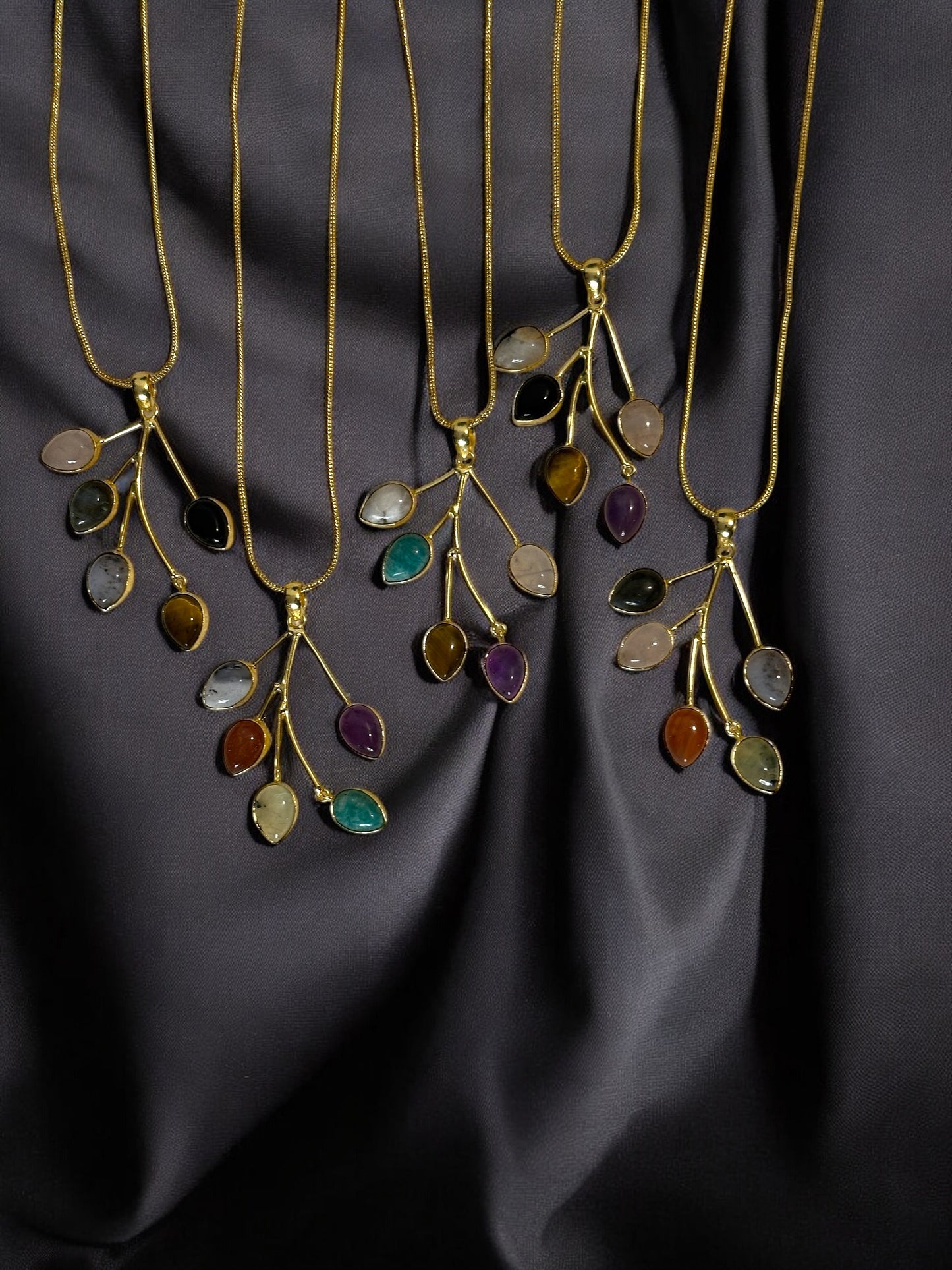 PanchPatra Five Stones Pendant Chain