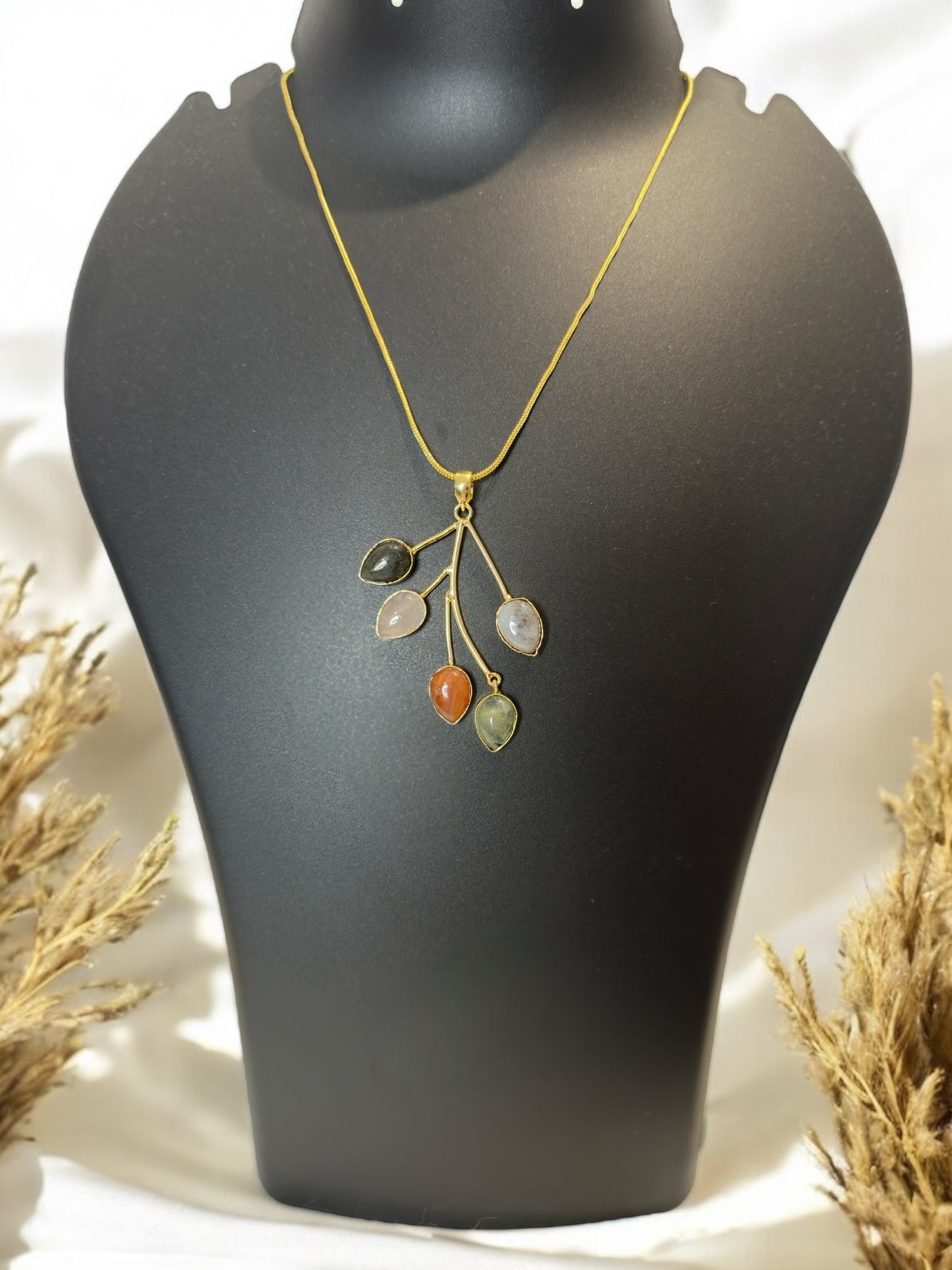 PanchPatra Five Stones Pendant Chain