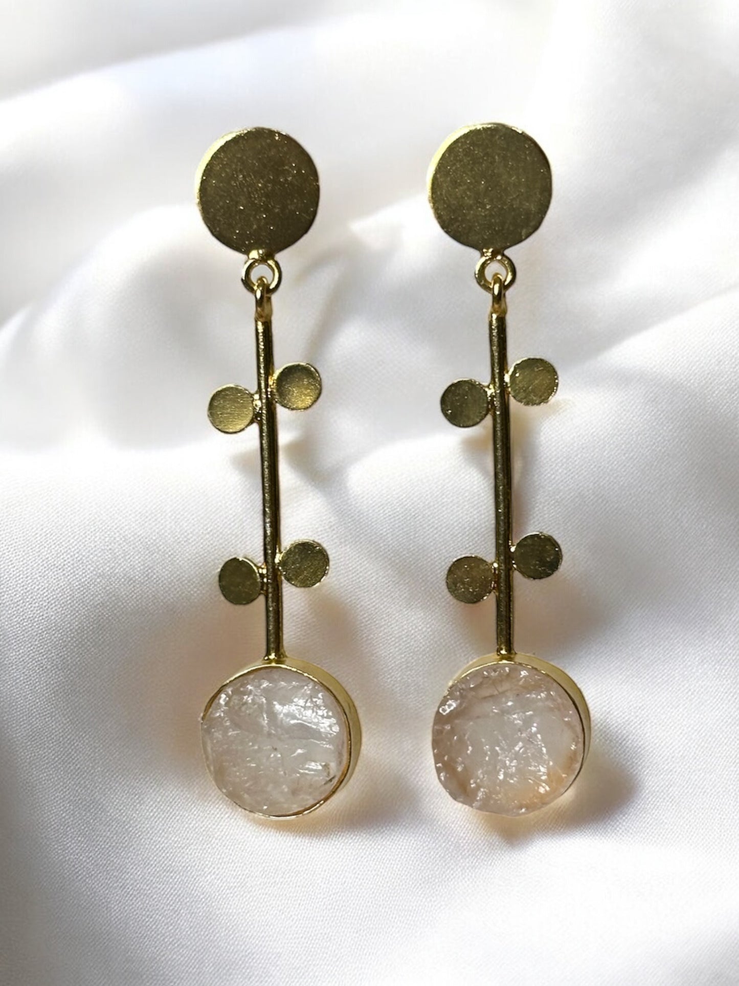 Stickdrop Stone Earrings