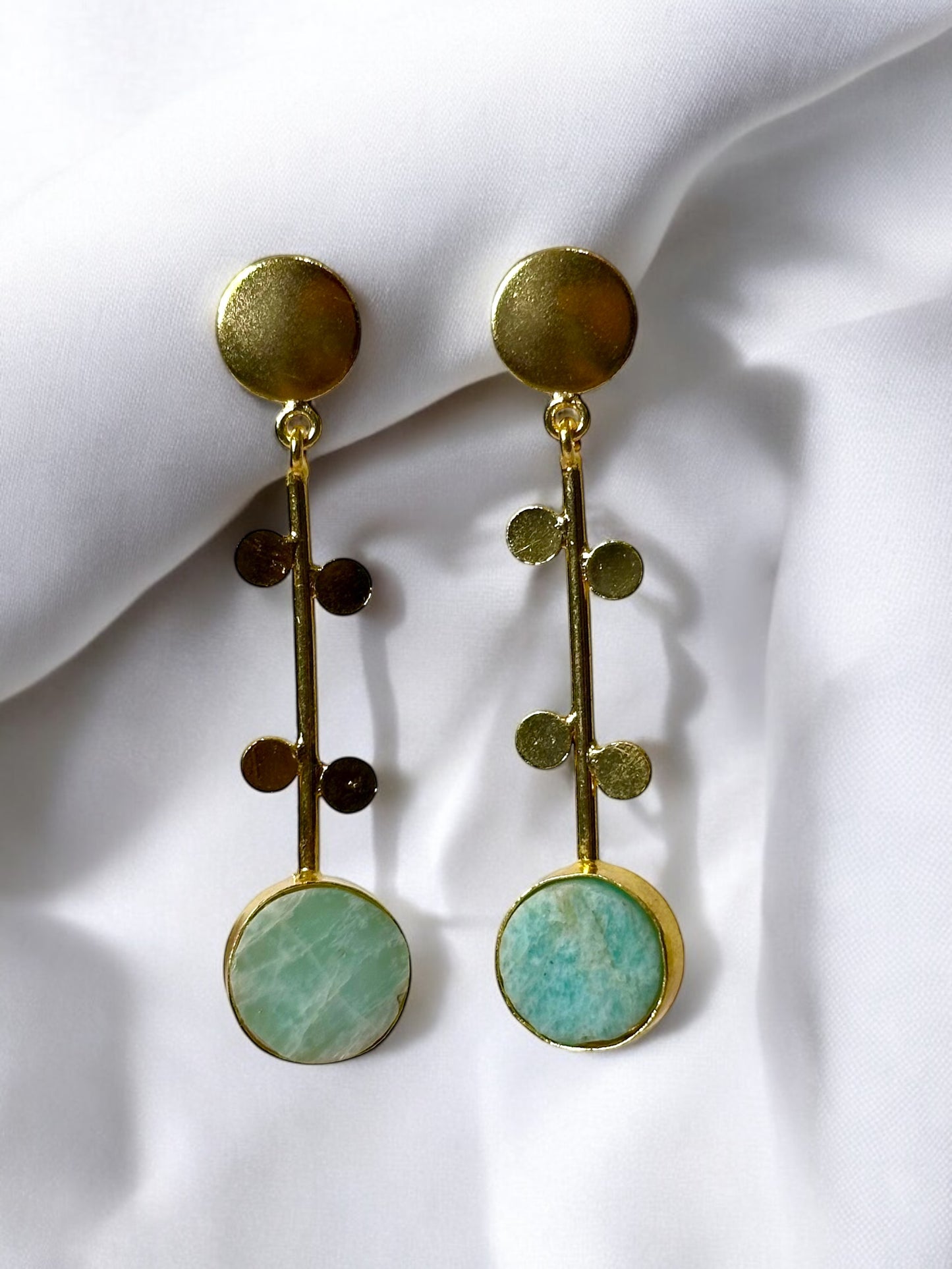 Stickdrop Stone Earrings