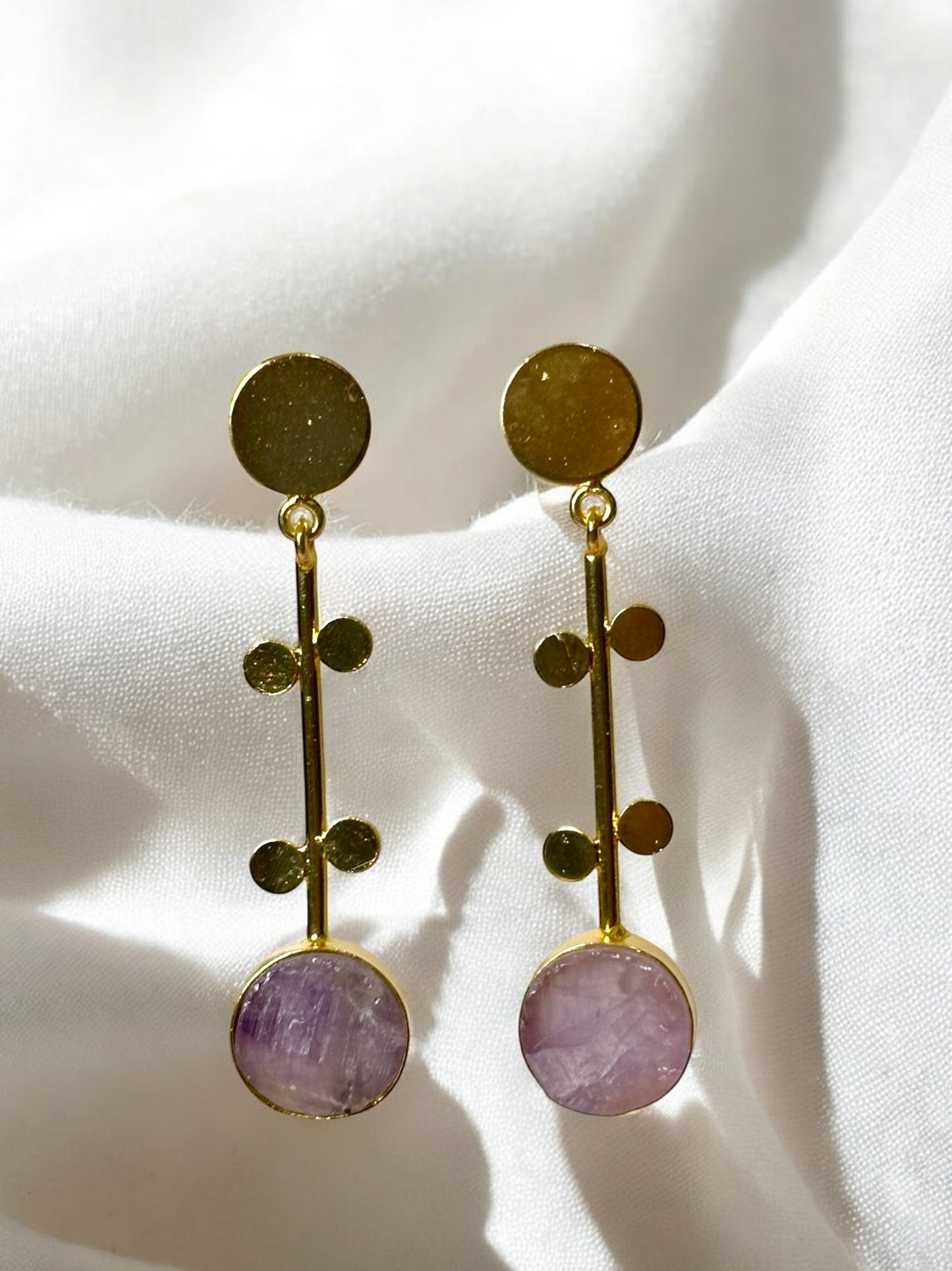 Stickdrop Stone Earrings