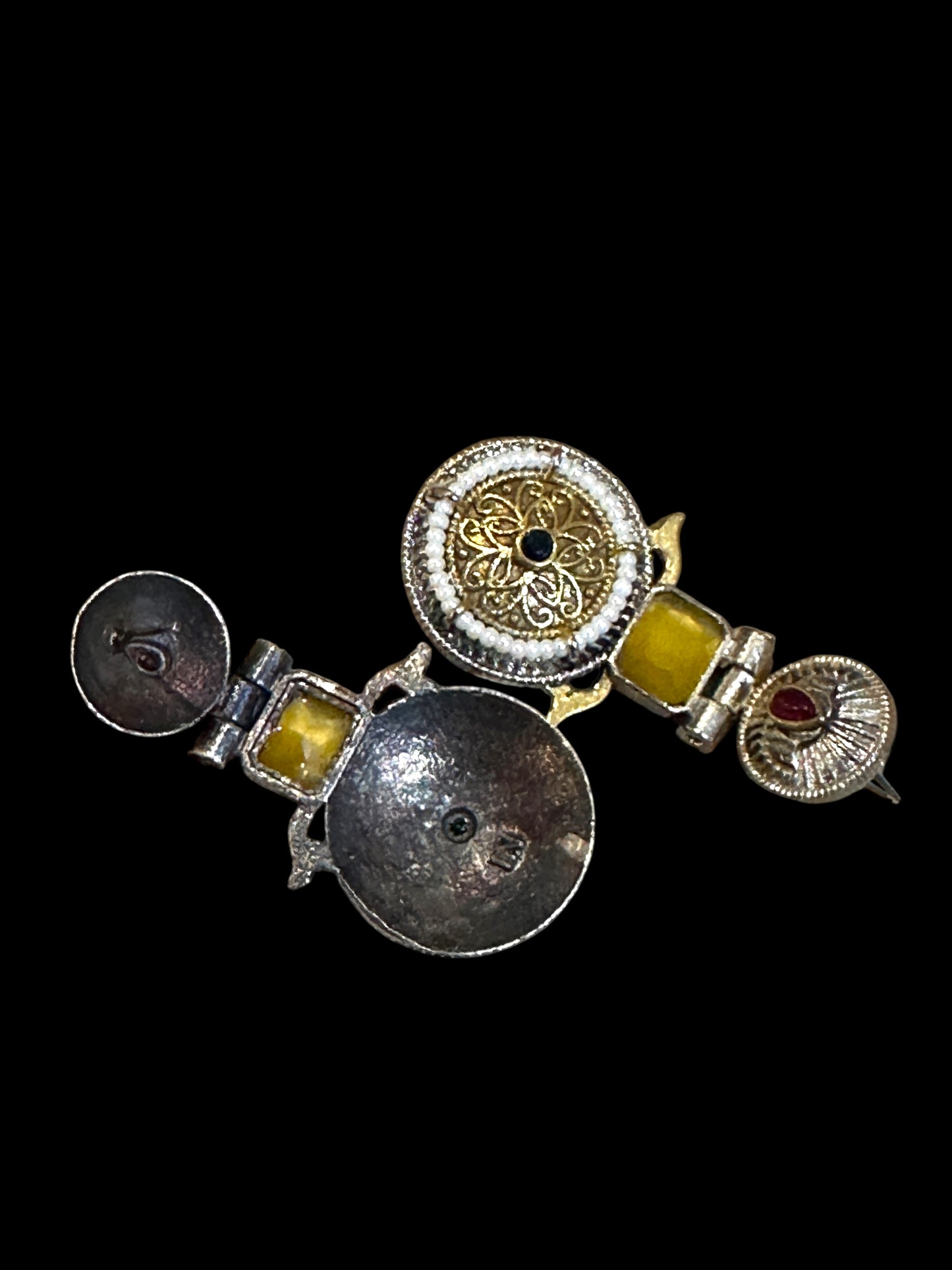 Chakra Dual Tone Pachi Earrings