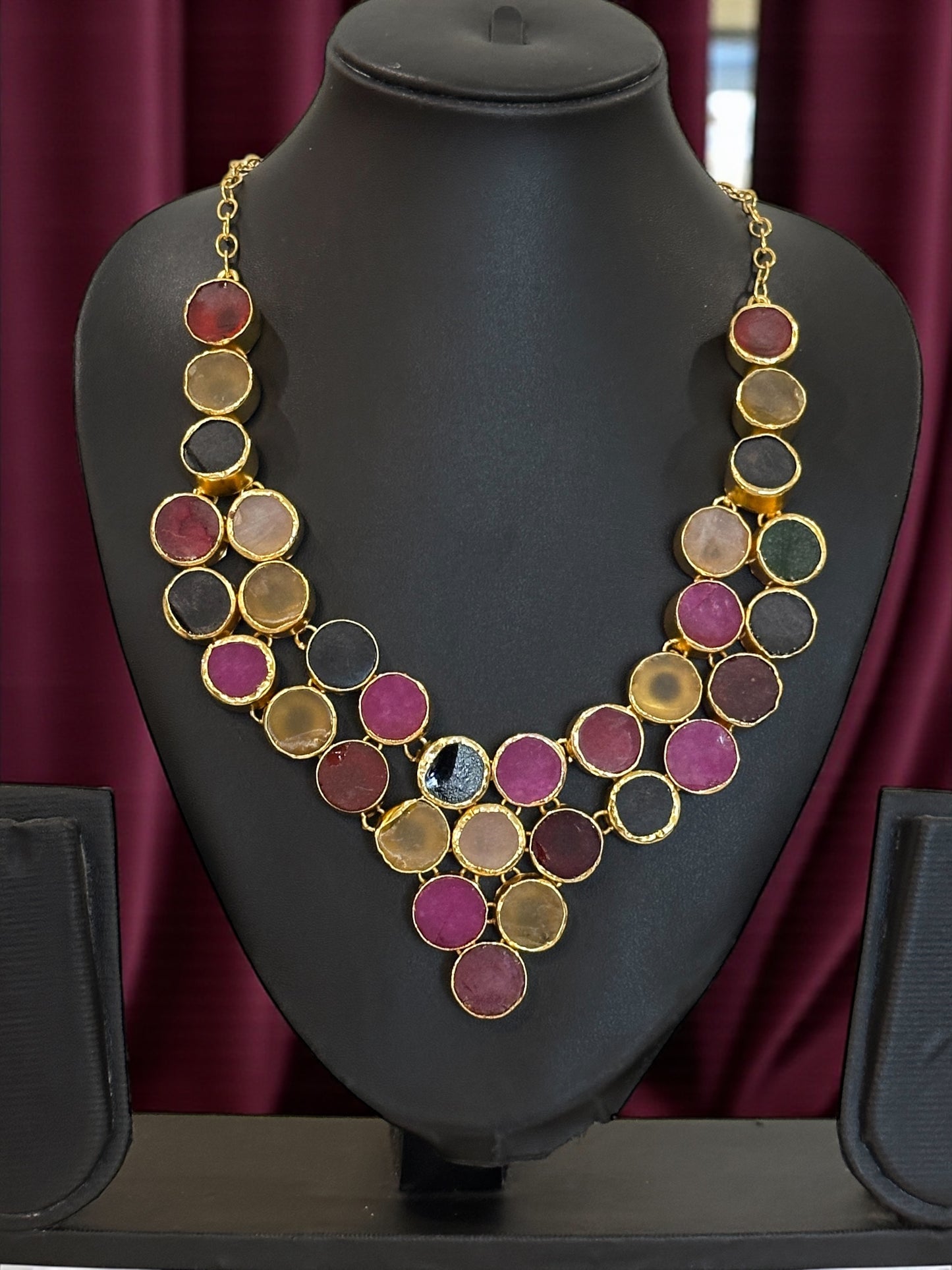Bulbul Statement Stone Necklace