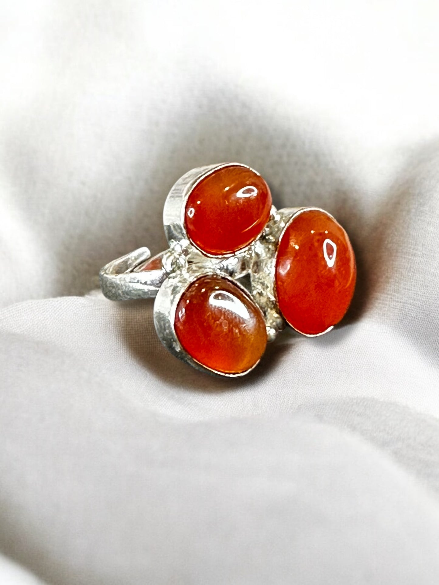 Red Carnelian Chunky Adjustable Ring