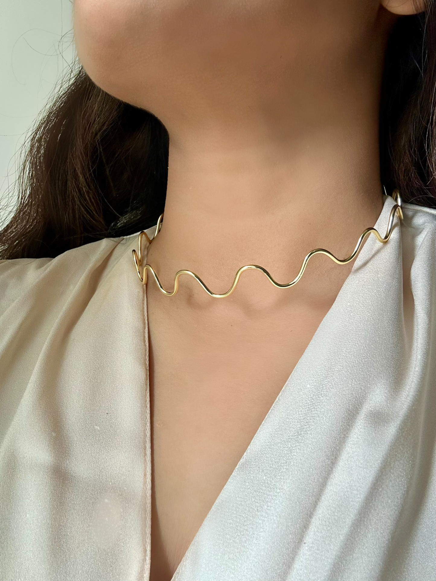 Sea Waves European Hasli Torque Necklace