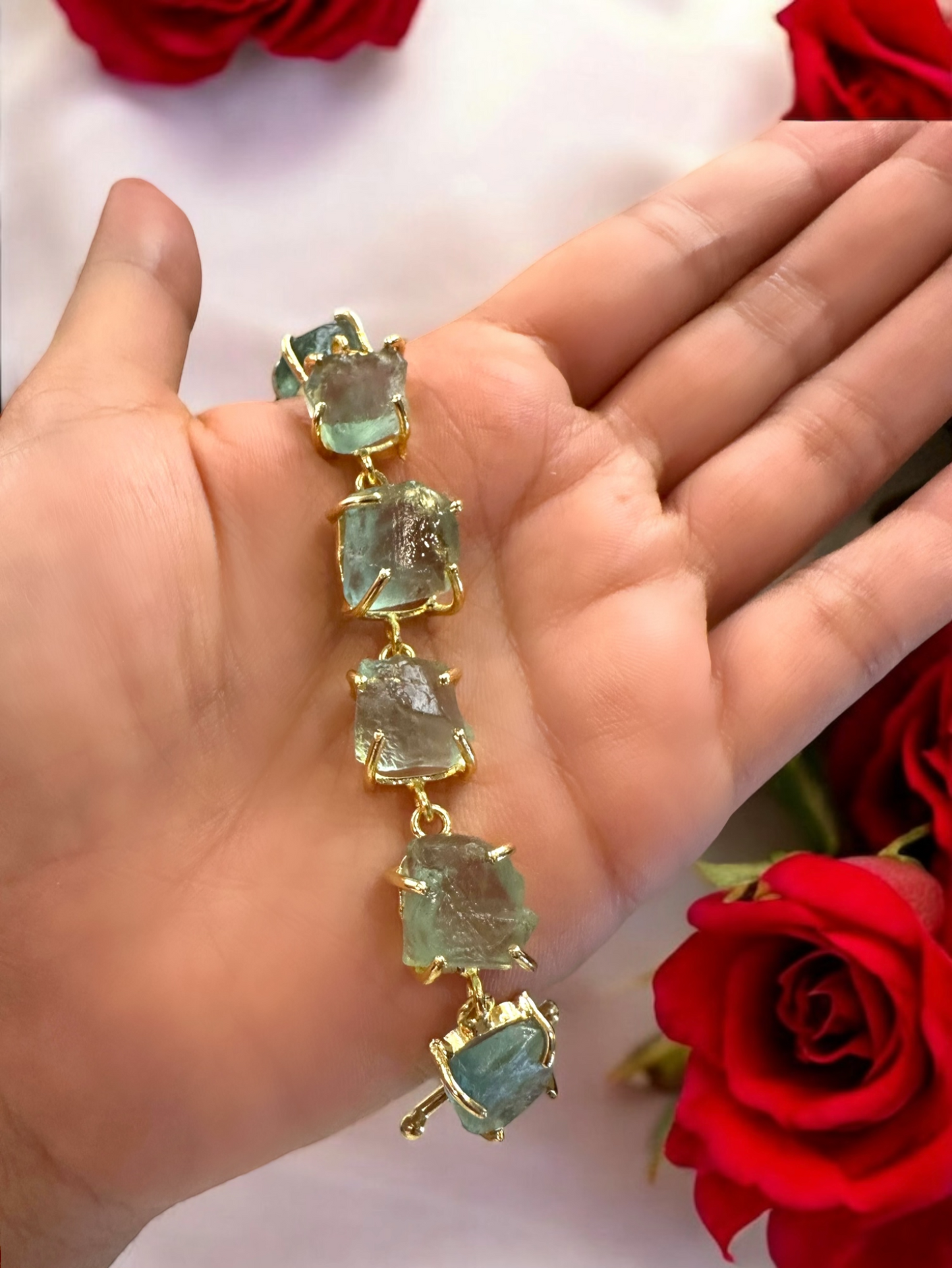 Green Fluorite Stone Saisha Bracelet