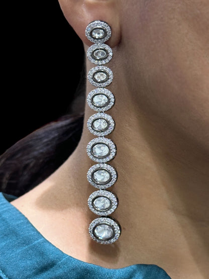 Moissanite Extra Long Viral Earrings